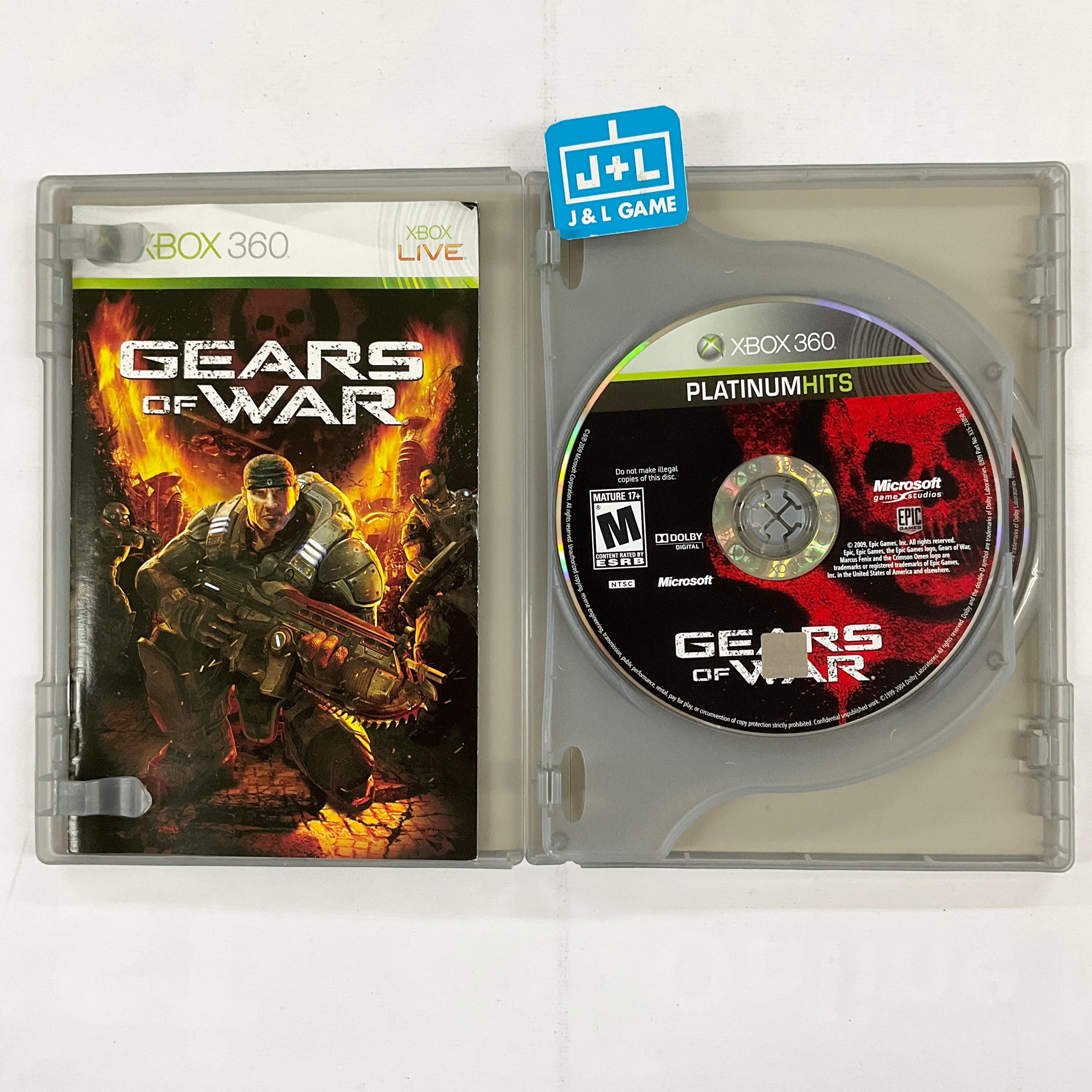 Gears of War (2-Disc Edition) (Platinum Hits) - Xbox 360 [Pre-Owned] Video Games Microsoft   