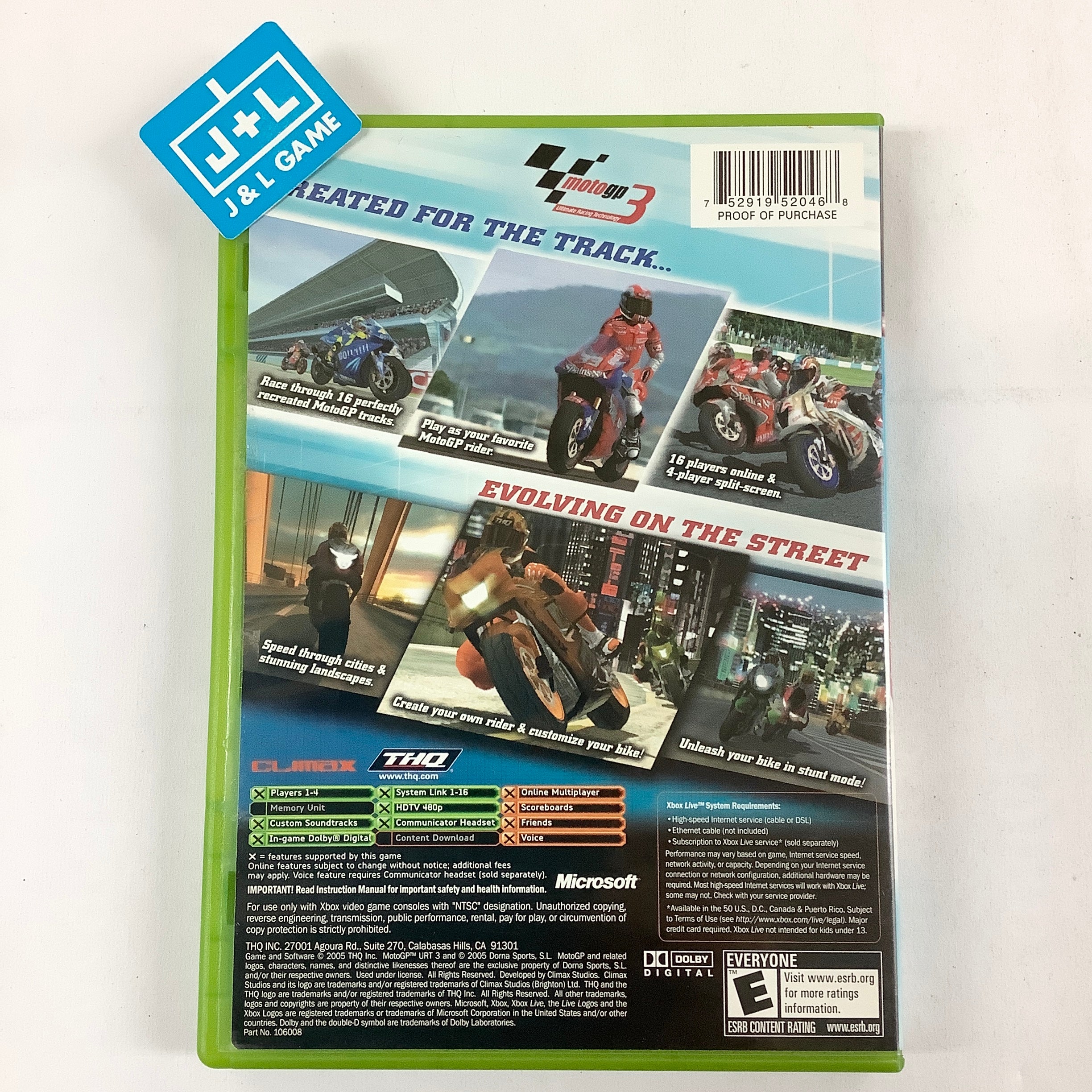 MotoGP 3: Ultimate Racing Technology - (XB) Xbox [Pre-Owned] Video Games THQ   
