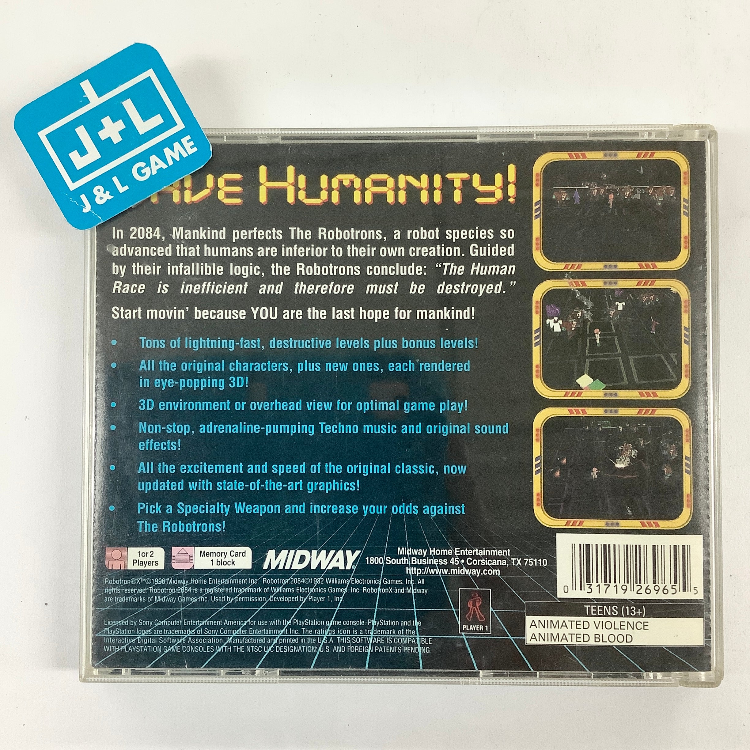 Robotron X - (PS1) PlayStation 1 [Pre-Owned] Video Games Midway   
