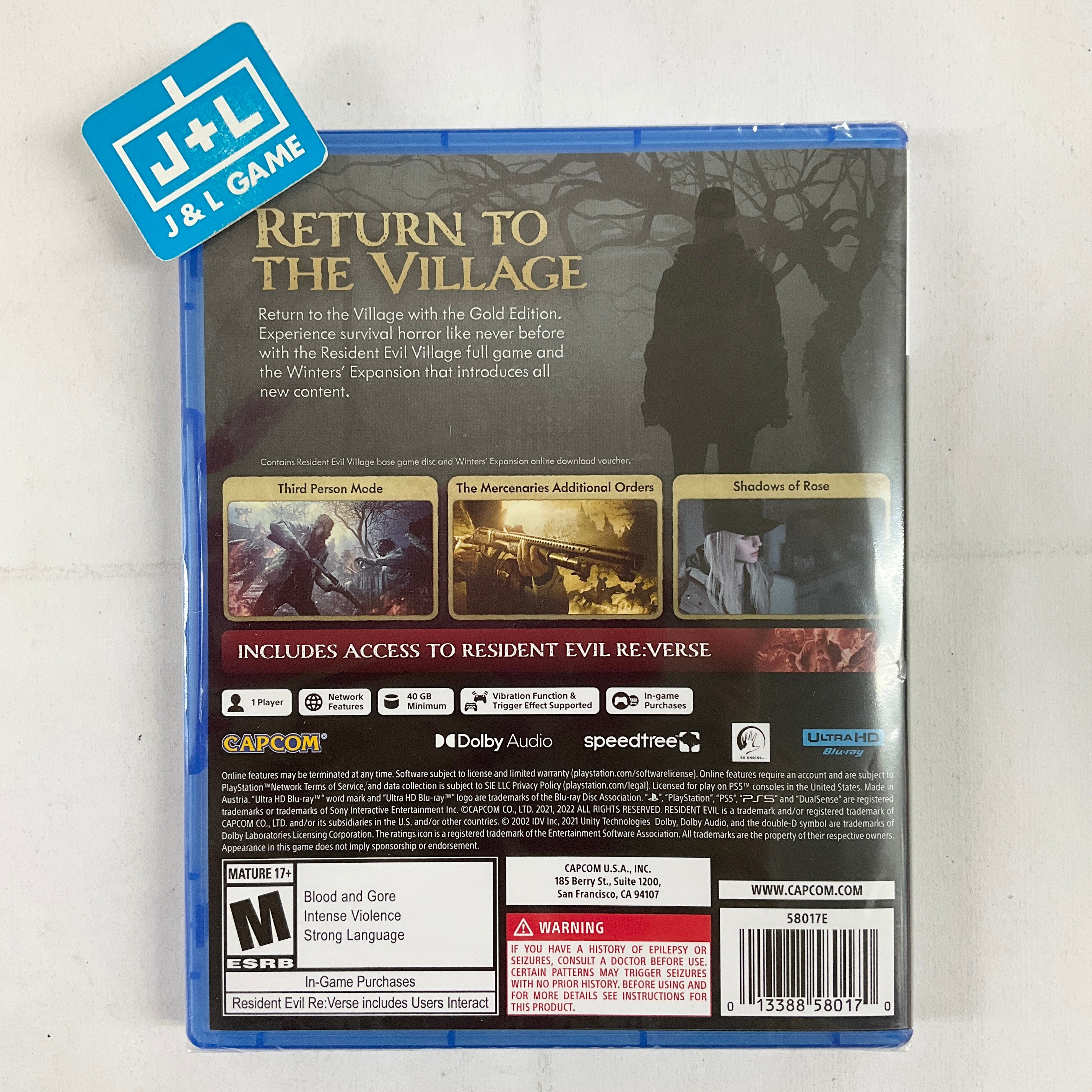 Resident Evil Village Gold Edition - (PS5) PlayStation 5 Video Games Capcom   