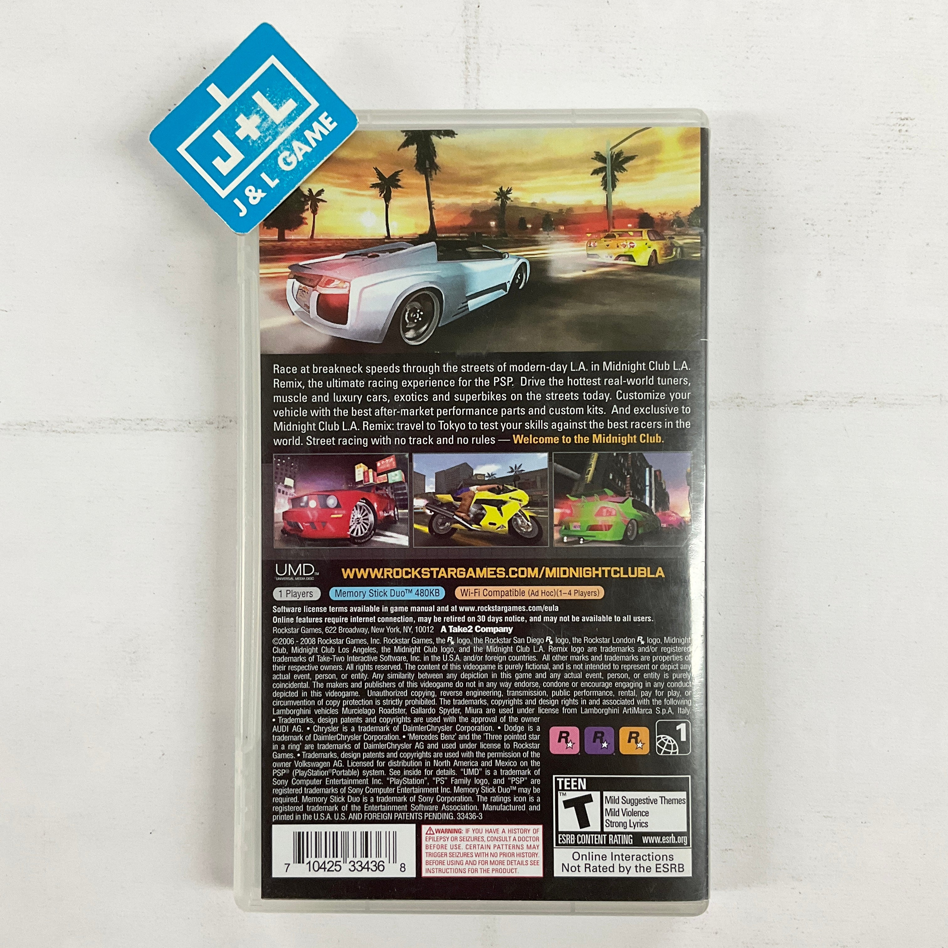 Midnight Club: LA Remix - Sony PSP [Pre-Owned] Video Games Rockstar Games   