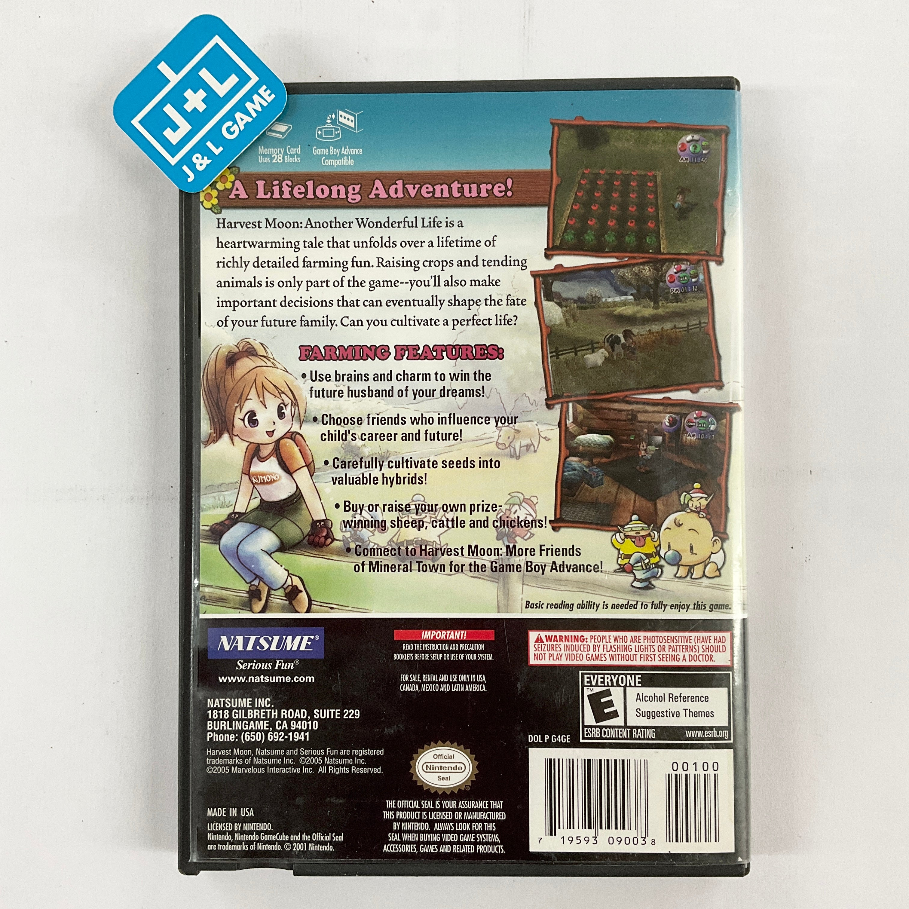 Harvest Moon: Another Wonderful Life - (GC) GameCube [Pre-Owned] Video Games Natsume   