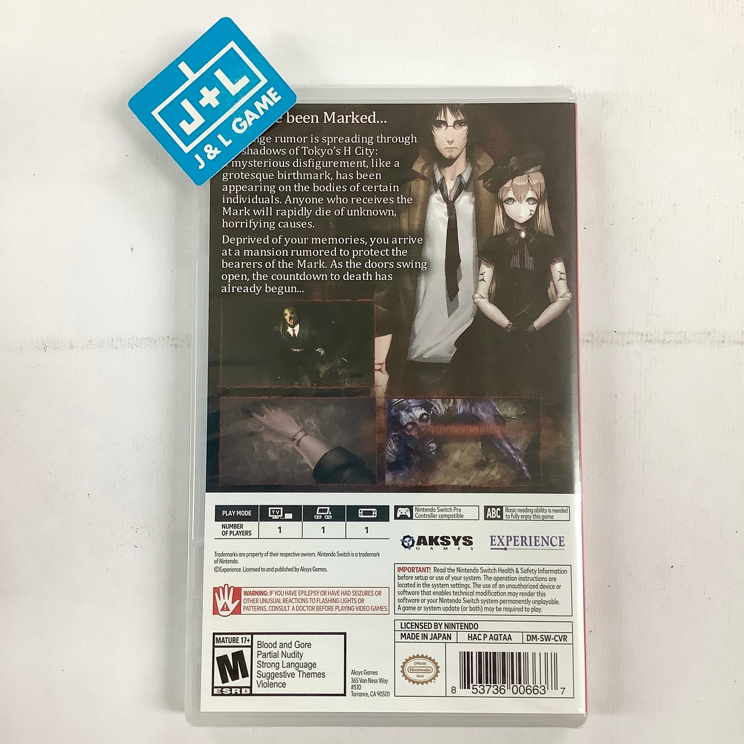Death Mark - (NSW) Nintendo Switch Video Games Aksys Games   