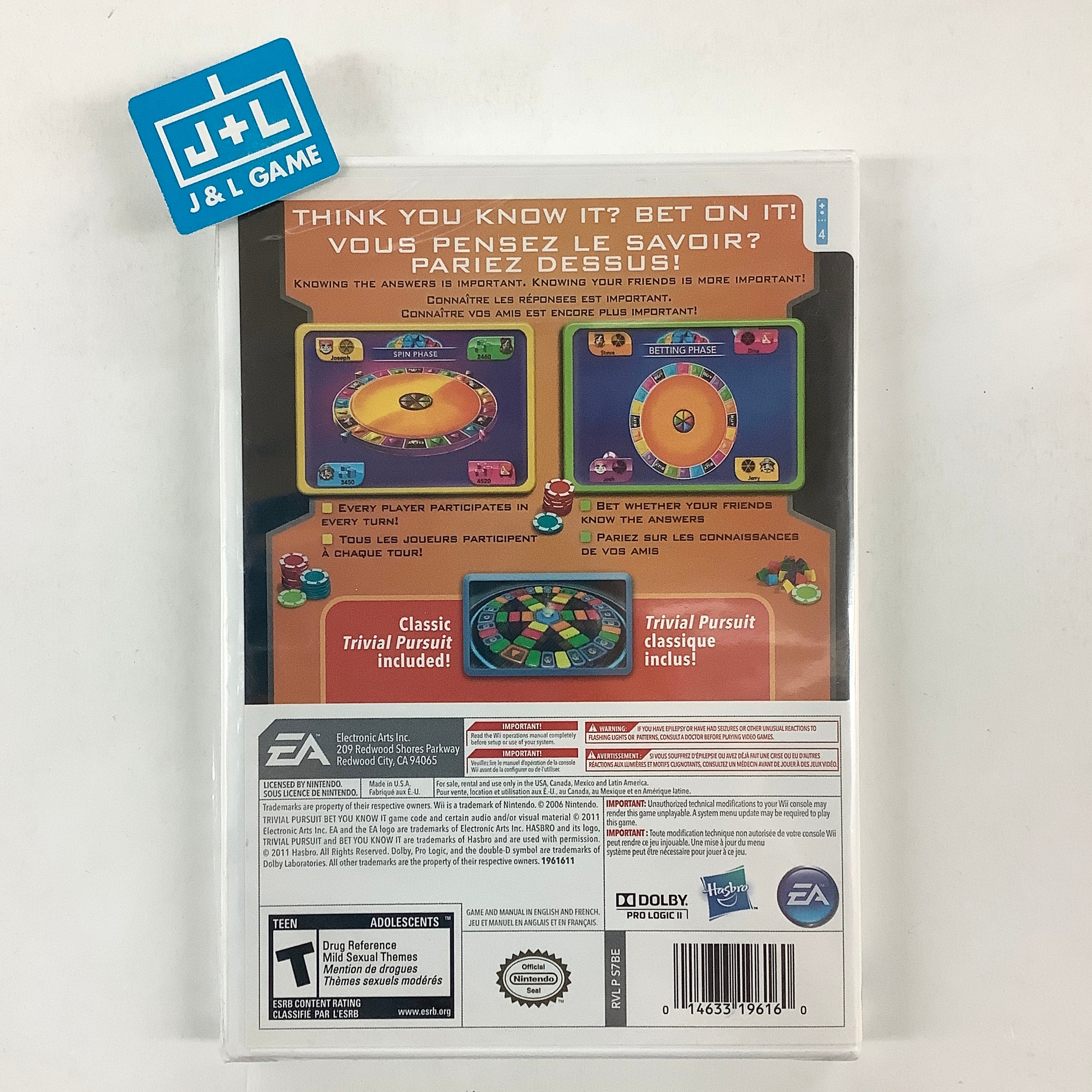 Trivial Pursuit: Bet You Know It - Nintendo Wii Video Games Electronic Arts   