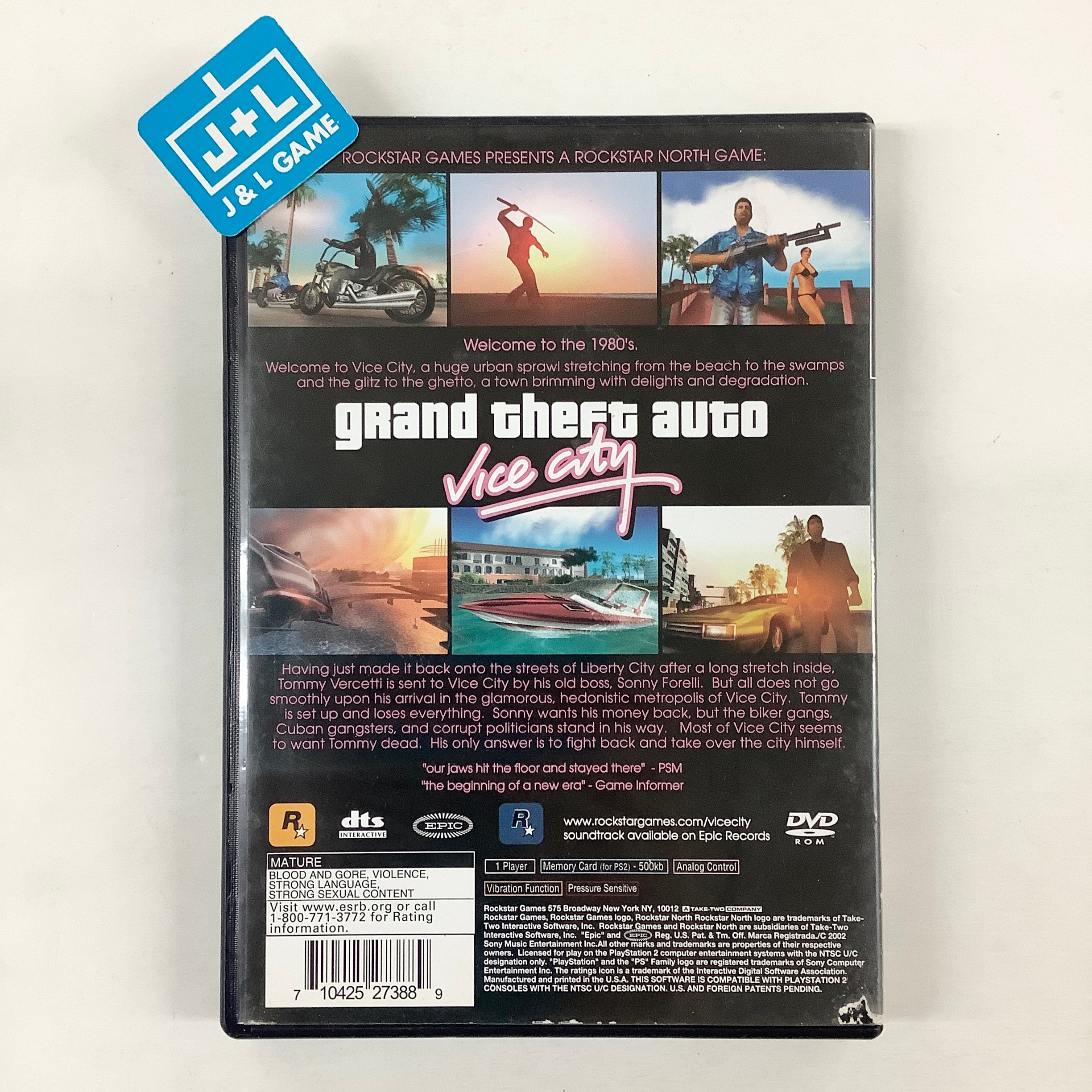 Grand Theft Auto: Vice City - (PS2) PlayStation 2 [Pre-Owned] Video Games Rockstar Games   