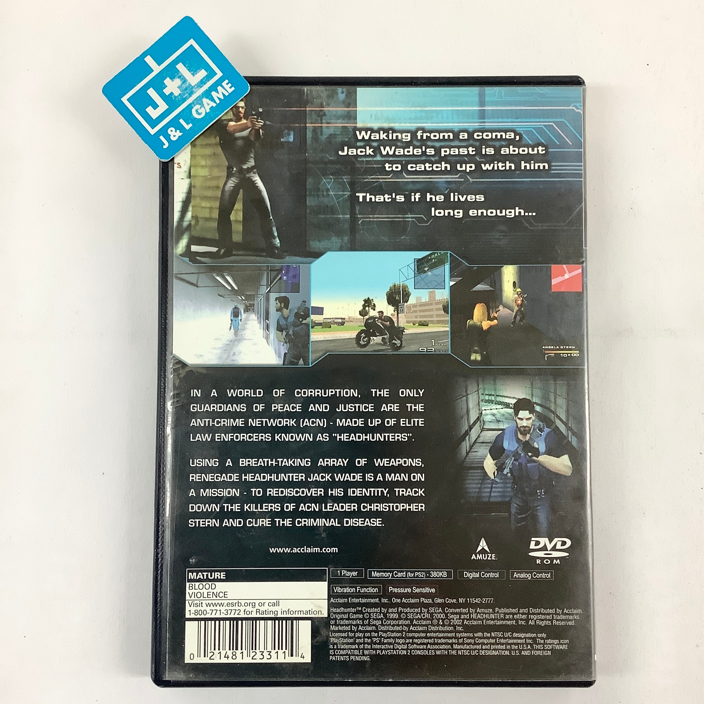 HEADHUNTER 北米版　PlayStation2 HeadHunterRF__81513.1657047228