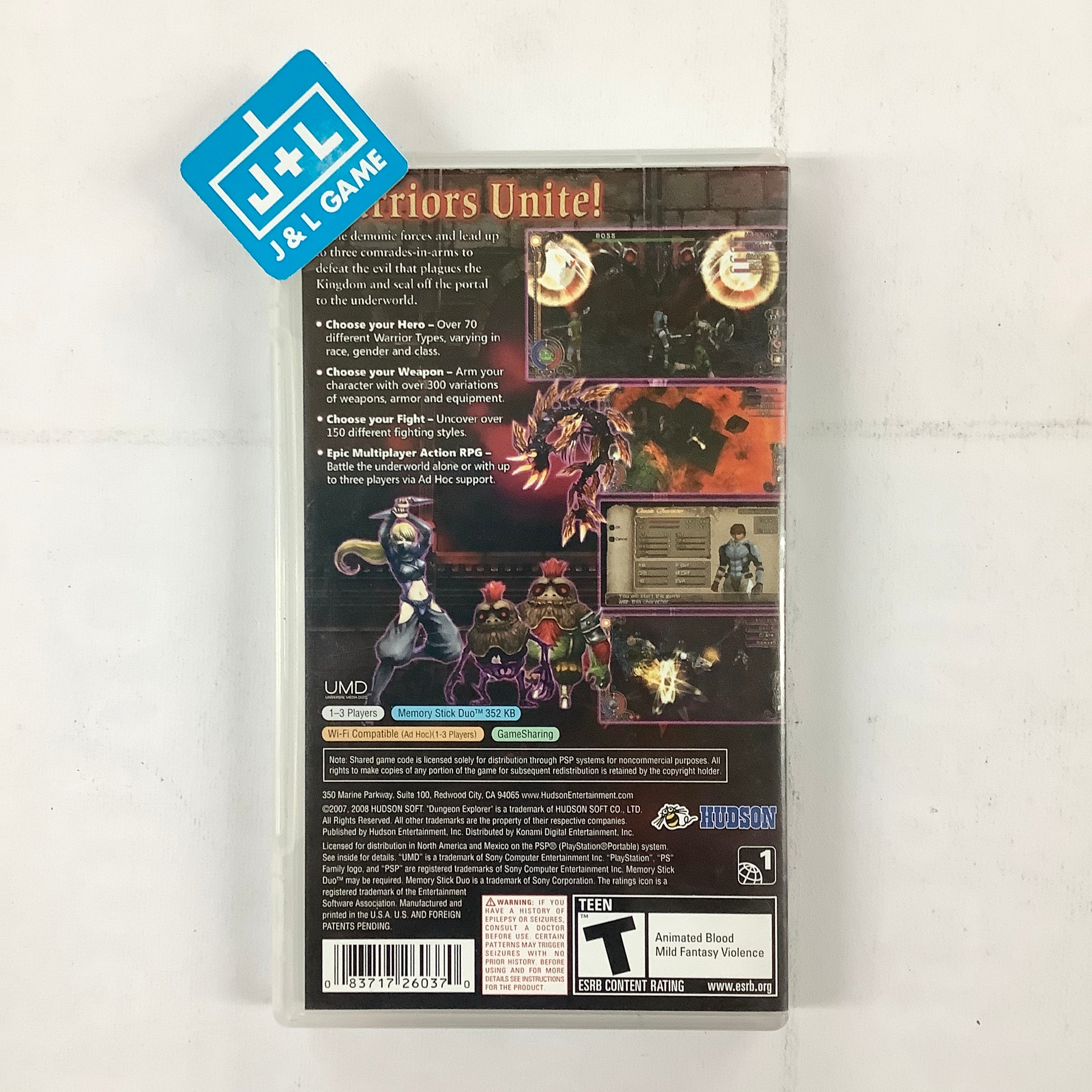 Dungeon Explorer: Warrior of Ancient Arts - Sony PSP [Pre-Owned] Video Games Konami   
