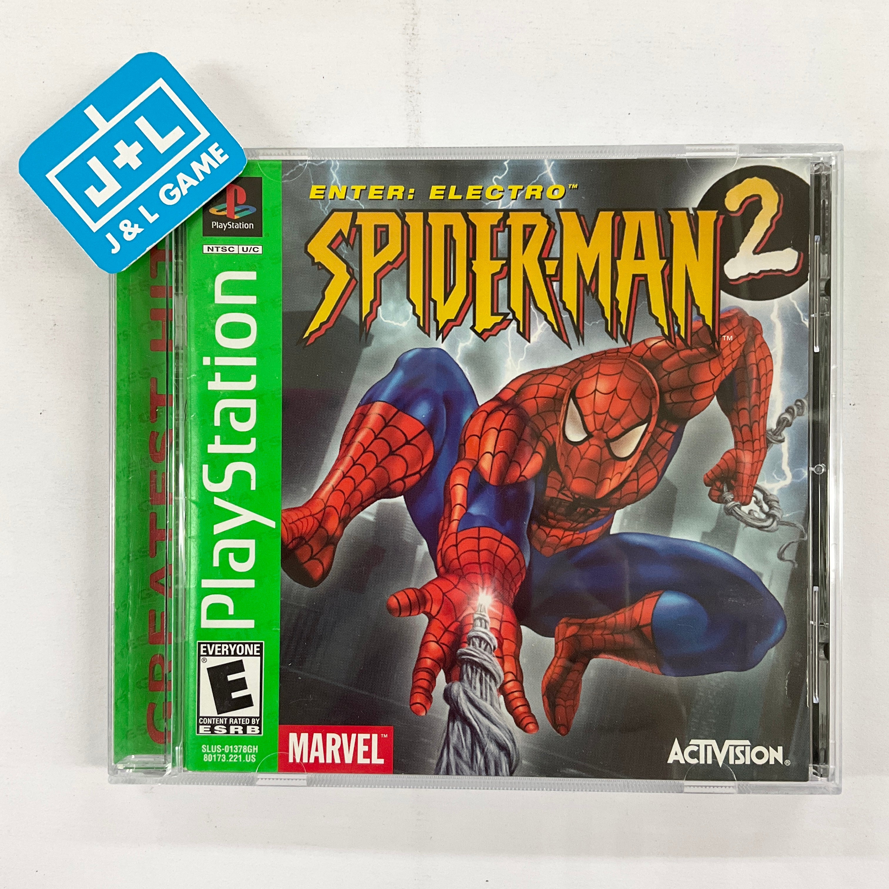 Spider-Man 2: Enter: Electro (Greatest Hits) - (PS1) PlayStation 1 [Pre-Owned] Video Games Activision   