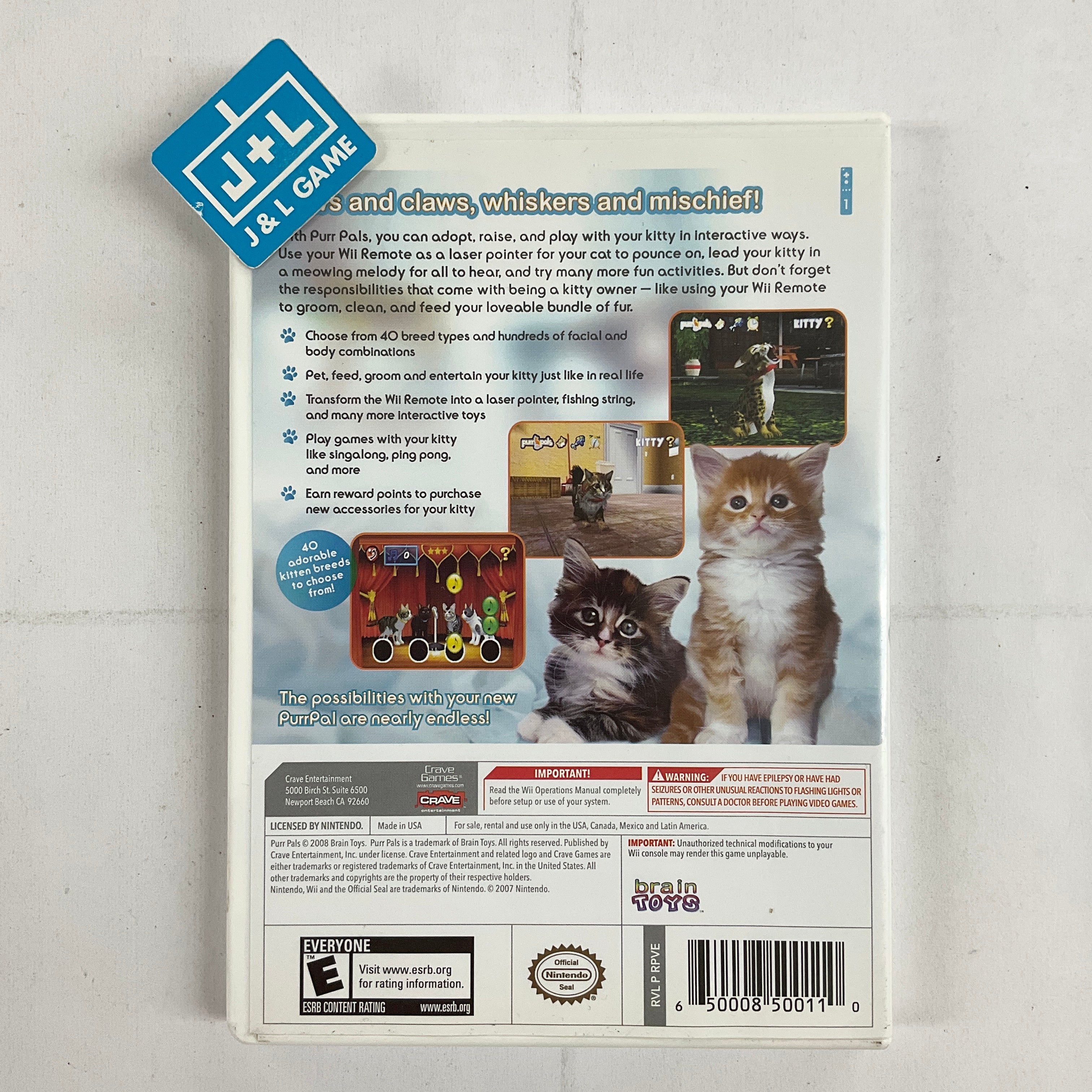 Purr Pals - Nintendo Wii [Pre-Owned] Video Games Crave Entertainment   