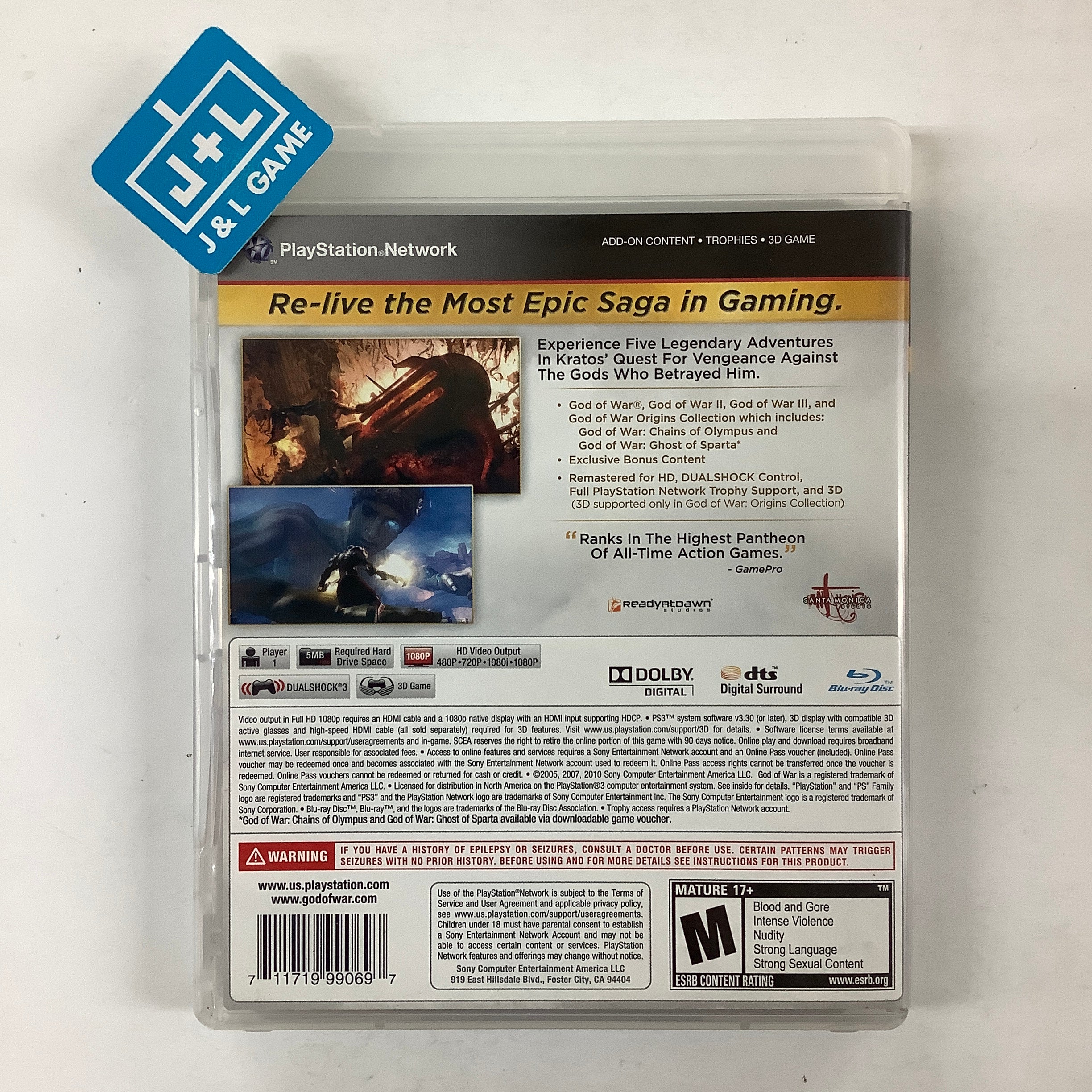 God of War: Saga Collection - (PS3) PlayStation 3 [Pre-Owned] Video Games PlayStation
