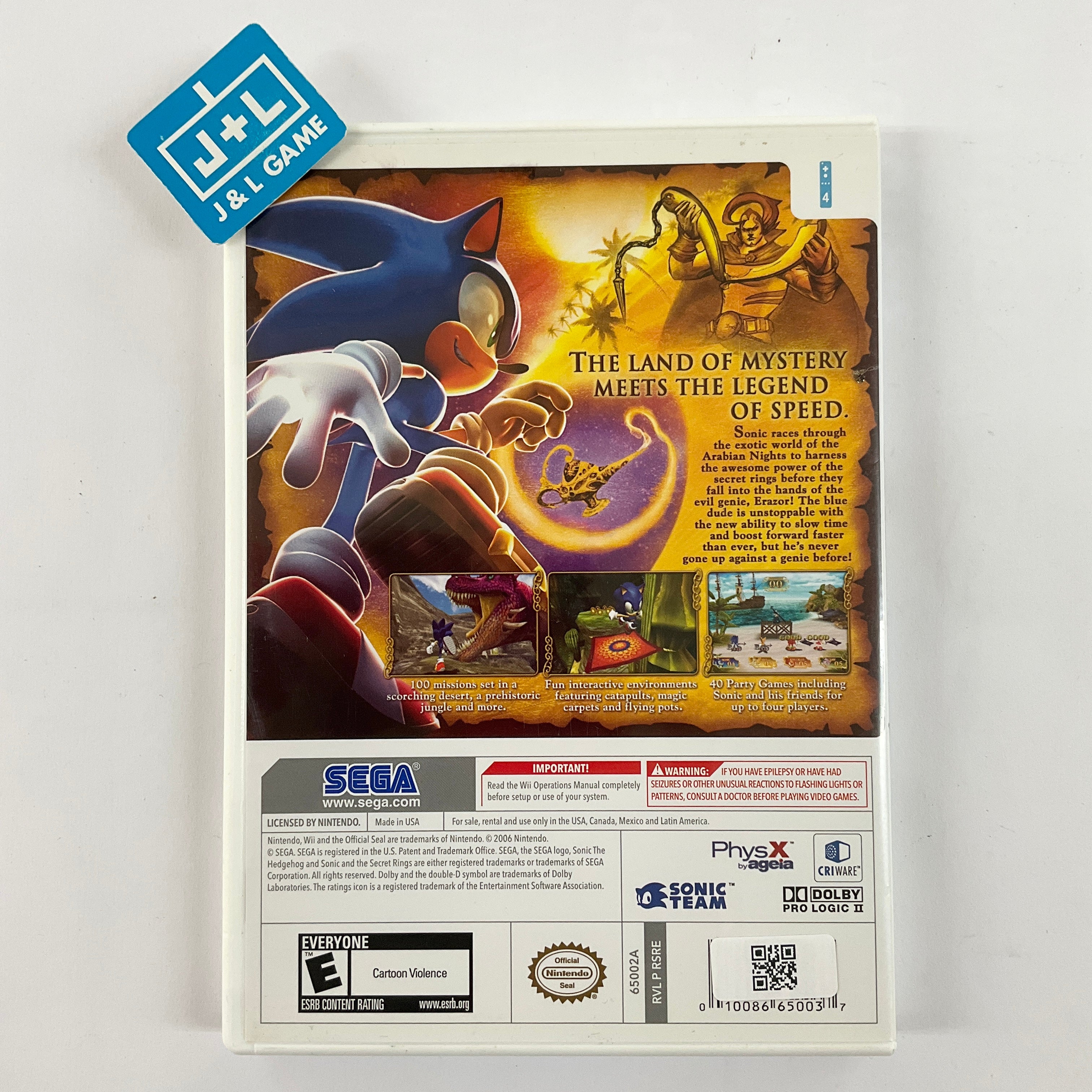 Sonic and the Secret Rings (With Bonus Disc) - Nintendo Wii [Pre-Owned] Video Games SEGA   