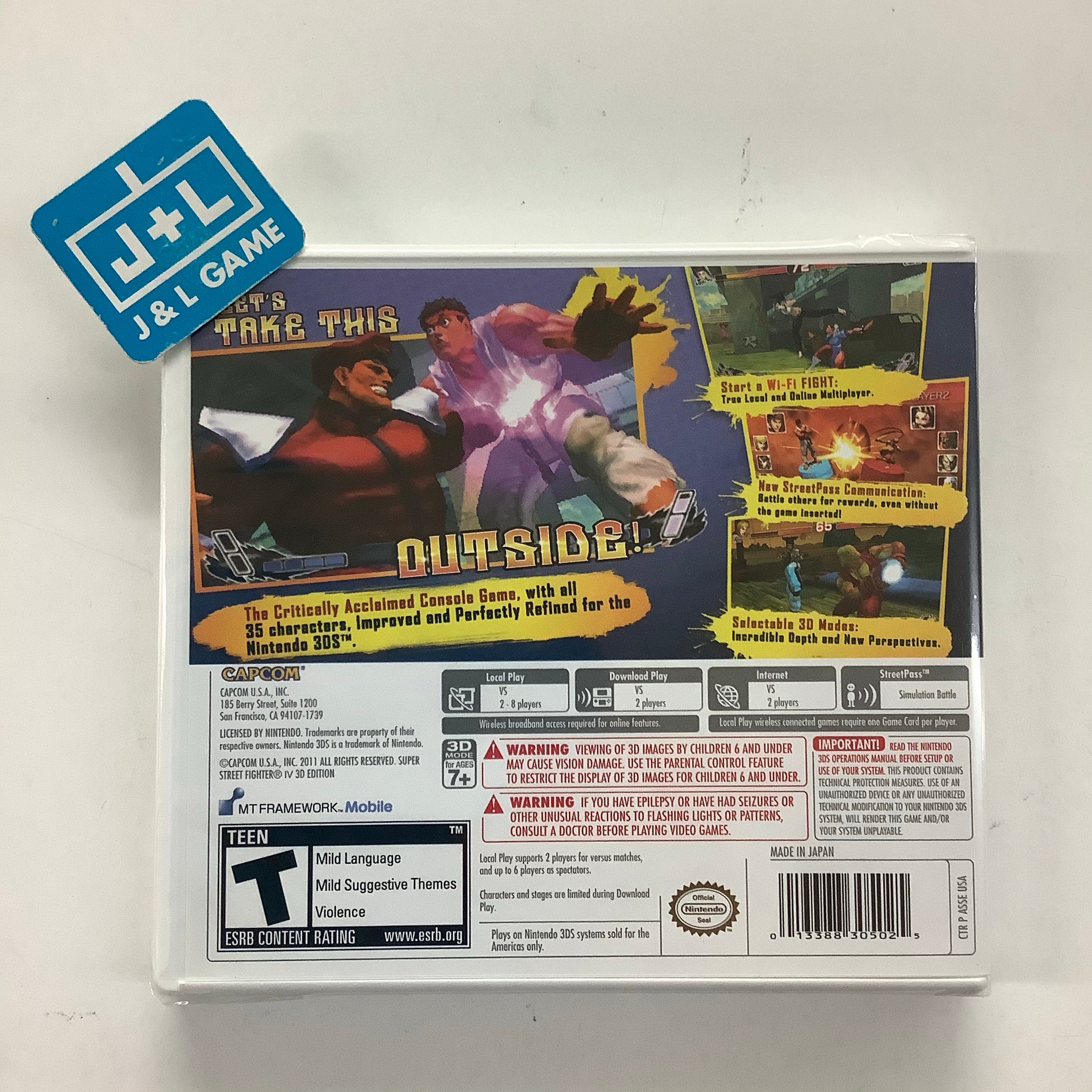 Super Street Fighter IV: 3D Edition - Nintendo 3DS | J&L Game