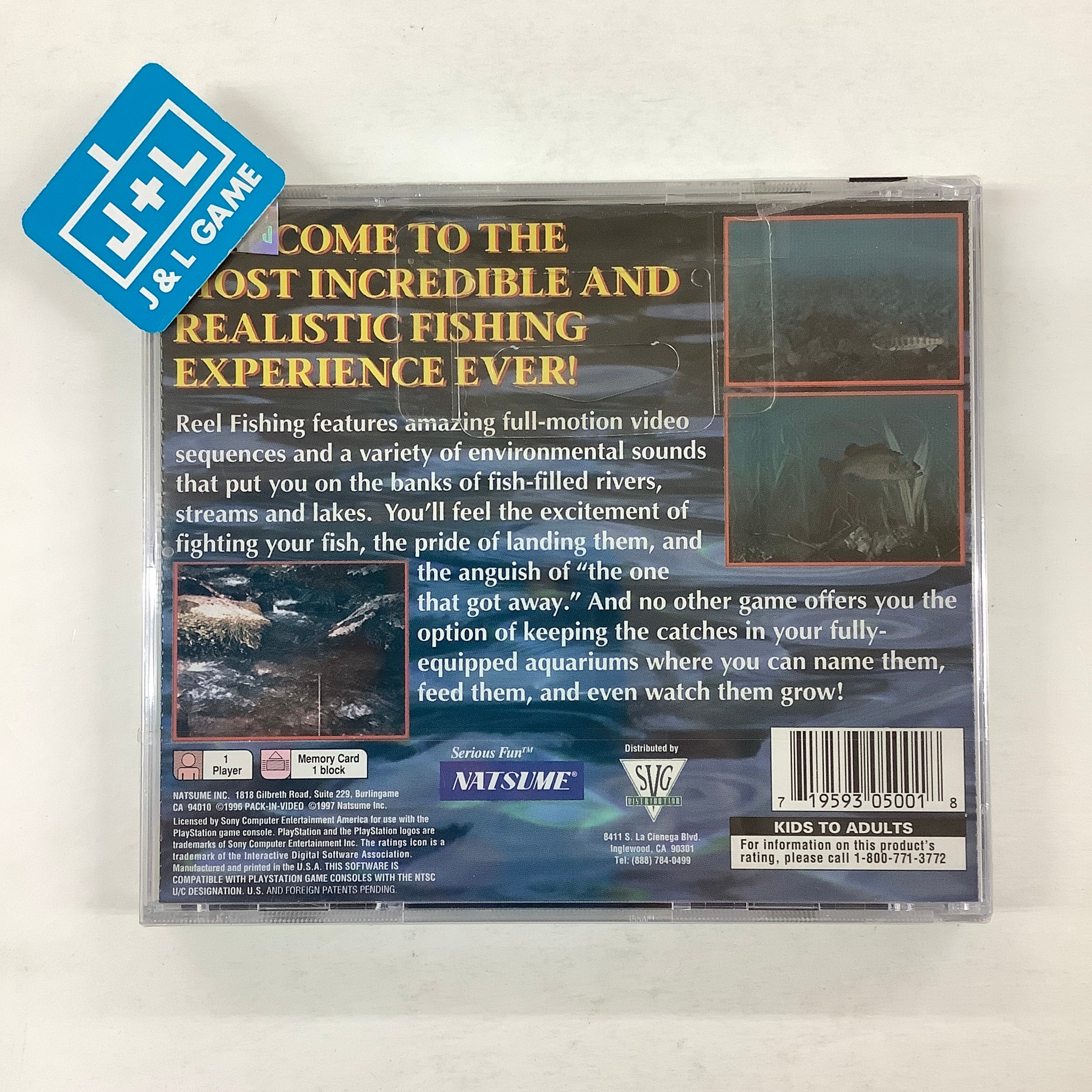 Reel Fishing - (PS1) PlayStation 1 Video Games Natsume   