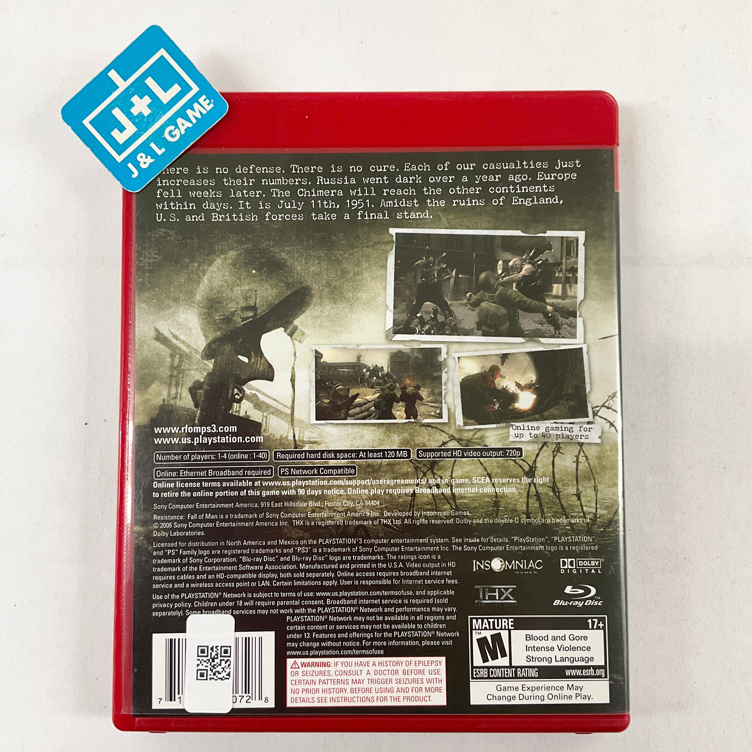 Resistance: Fall of Man (Greatest Hits) - (PS3) PlayStation 3 [Pre-Owned] Video Games SCEA   