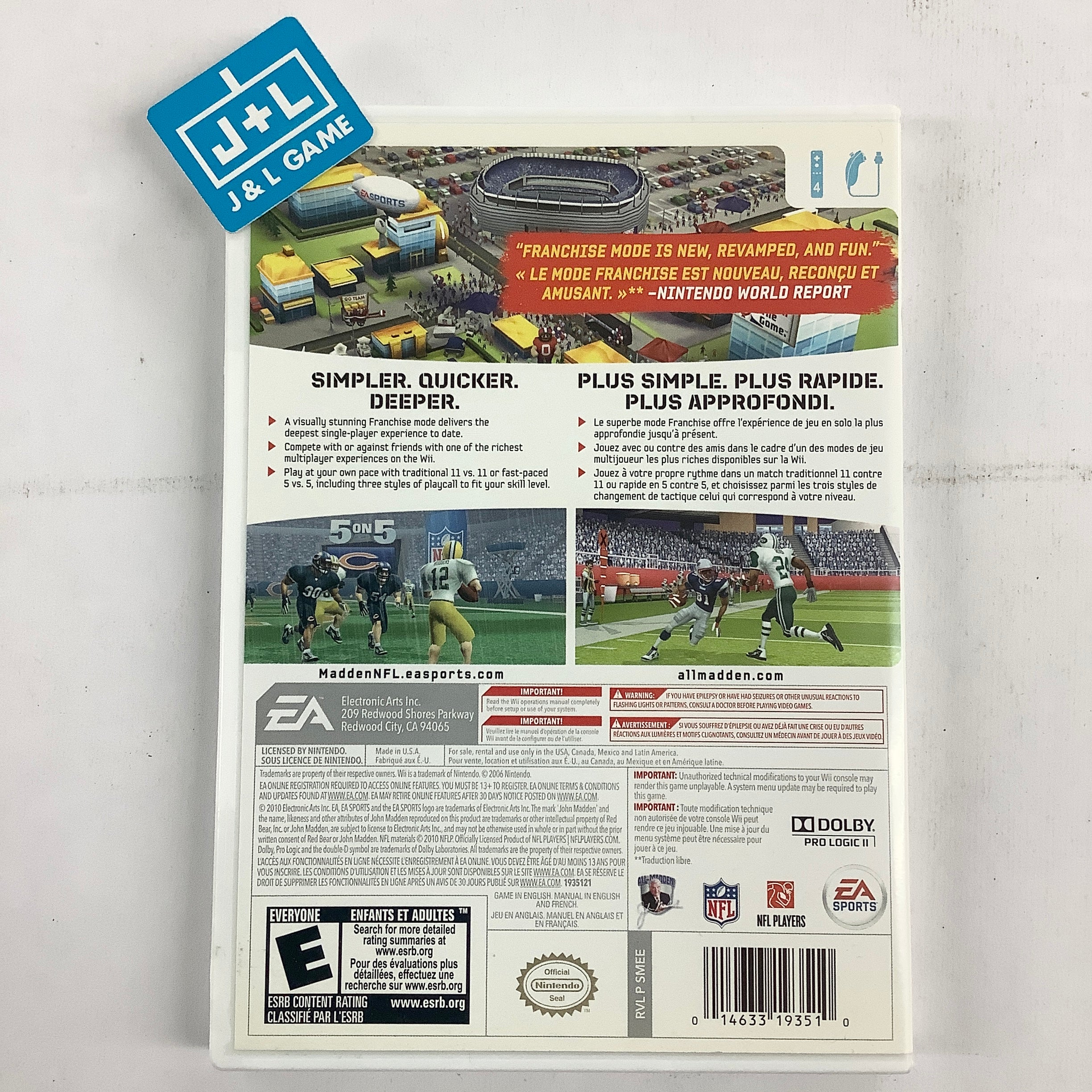 Madden NFL 11 - Nintendo Wii [Pre-Owned] Video Games Electronic Arts   