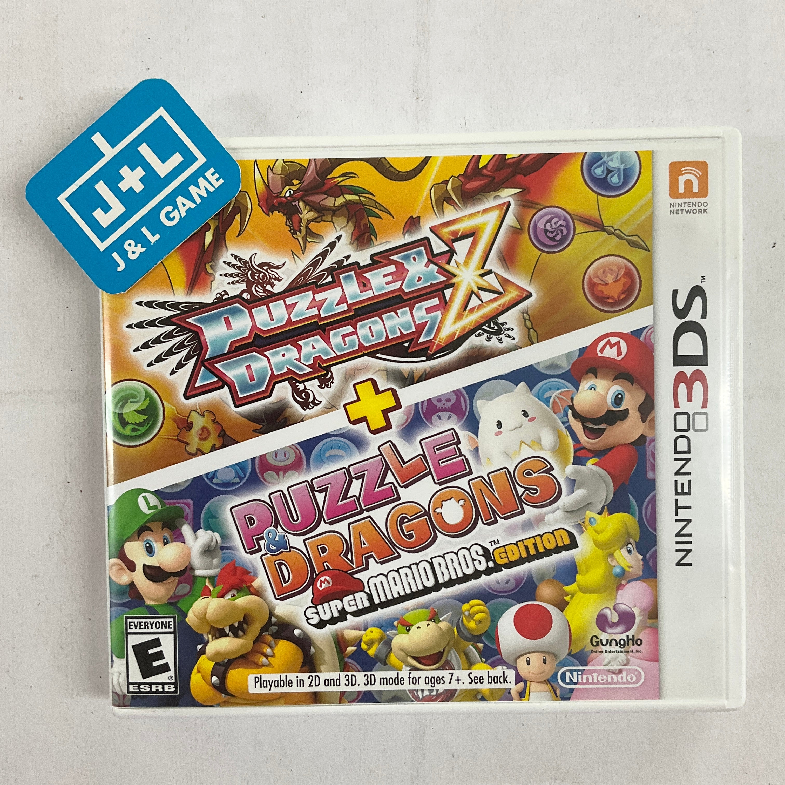 Puzzle & Dragons Z + Puzzle & Dragons: Super Mario Bros. Edition - Nintendo 3DS [Pre-Owned] Video Games Nintendo   