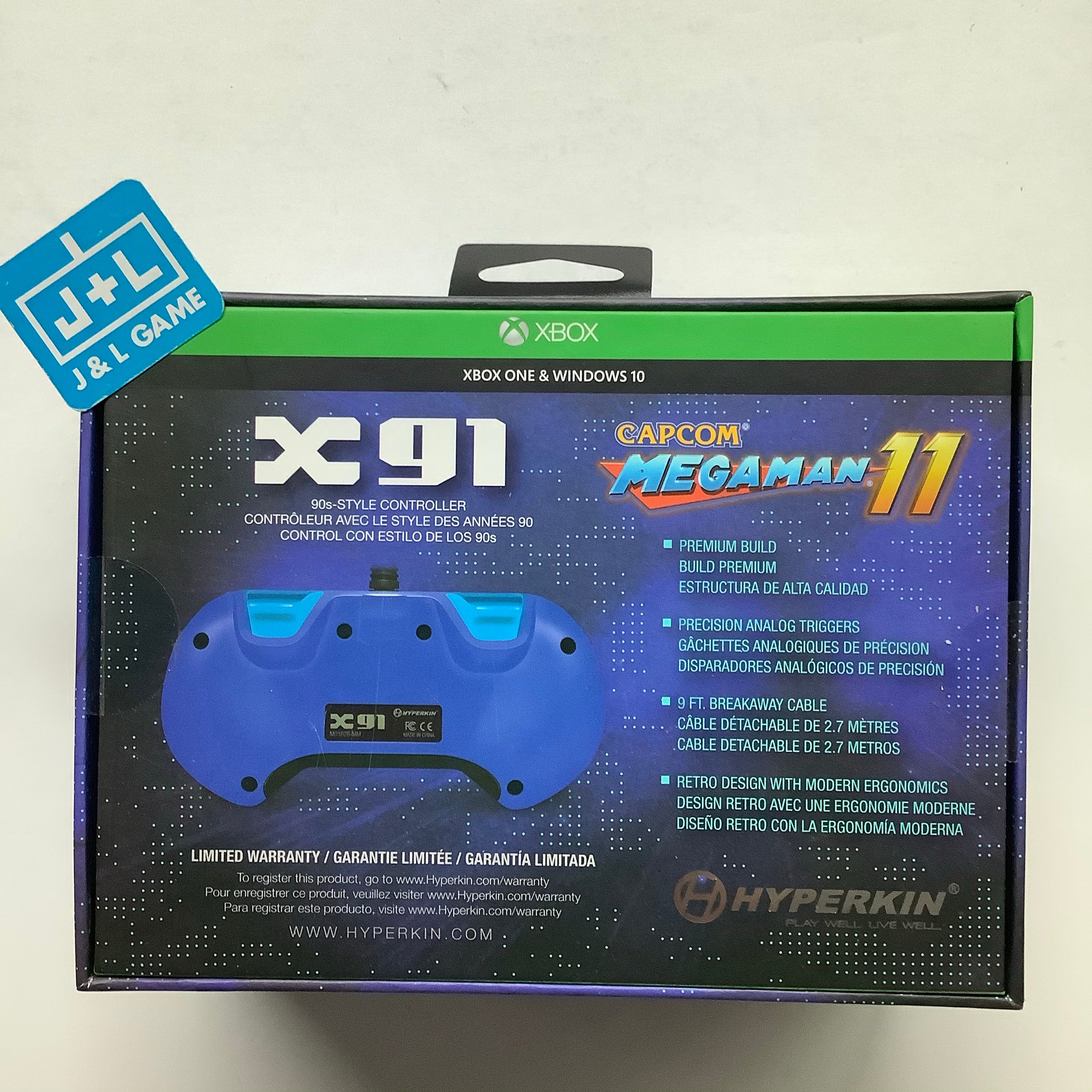 Hyperkin X91 Wired Controller for Xbox One/ Windows 10 PC (Mega Man 11 Limited Edition) - Officially Licensed By Capcom - (XB1) Xbox One Accessories Hyperkin   