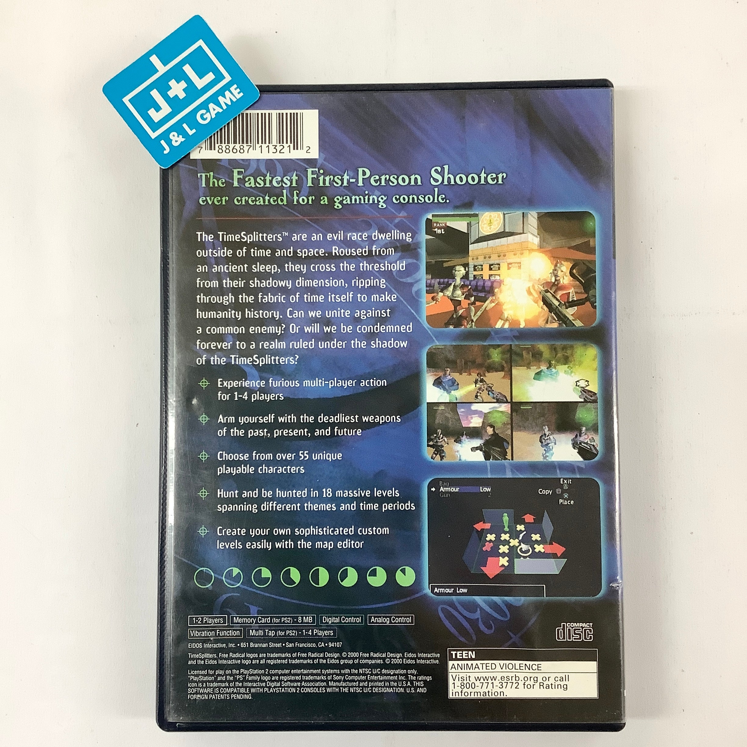 TimeSplitters - (PS2) PlayStation 2 [Pre-Owned] Video Games Eidos Interactive   