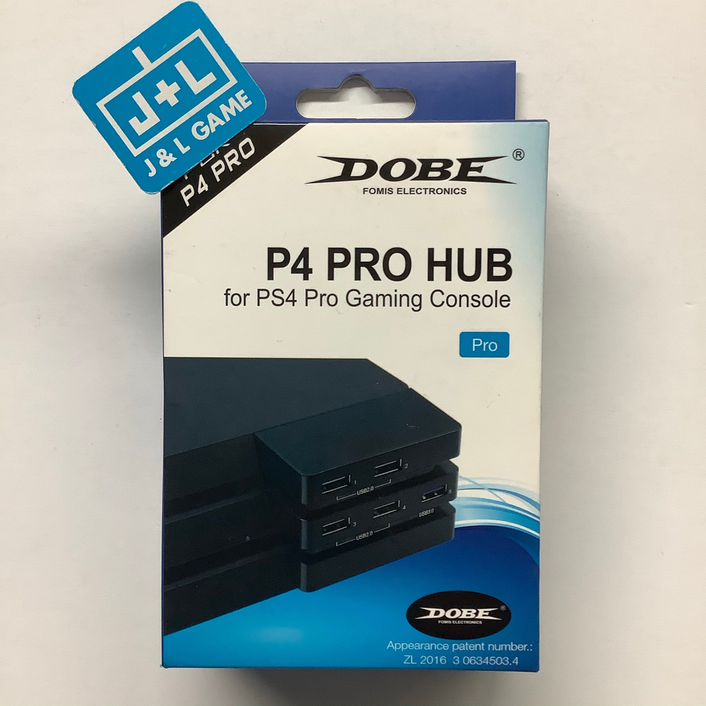 PS4 Pro USB Hub 3.0 USB Extension Adapter Splitter Charging Port (1x USB3.0 and 4X USB2.0) with LED ( Black Color)  - (PS4) Playstation 4 Accessories ElecGear   