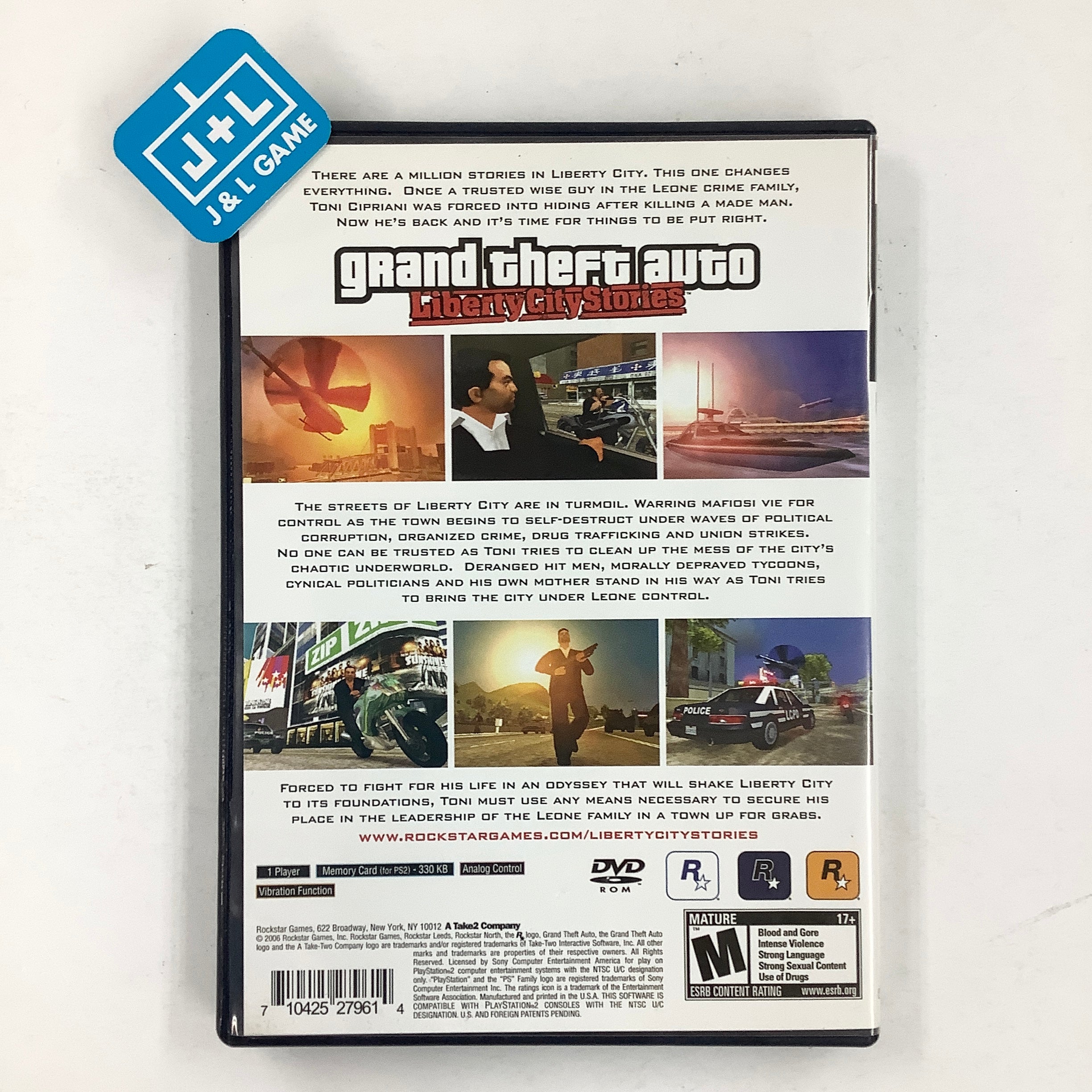 Grand Theft Auto: Liberty City Stories - (PS2) PlayStation 2 [Pre-Owned] Video Games Rockstar Games   