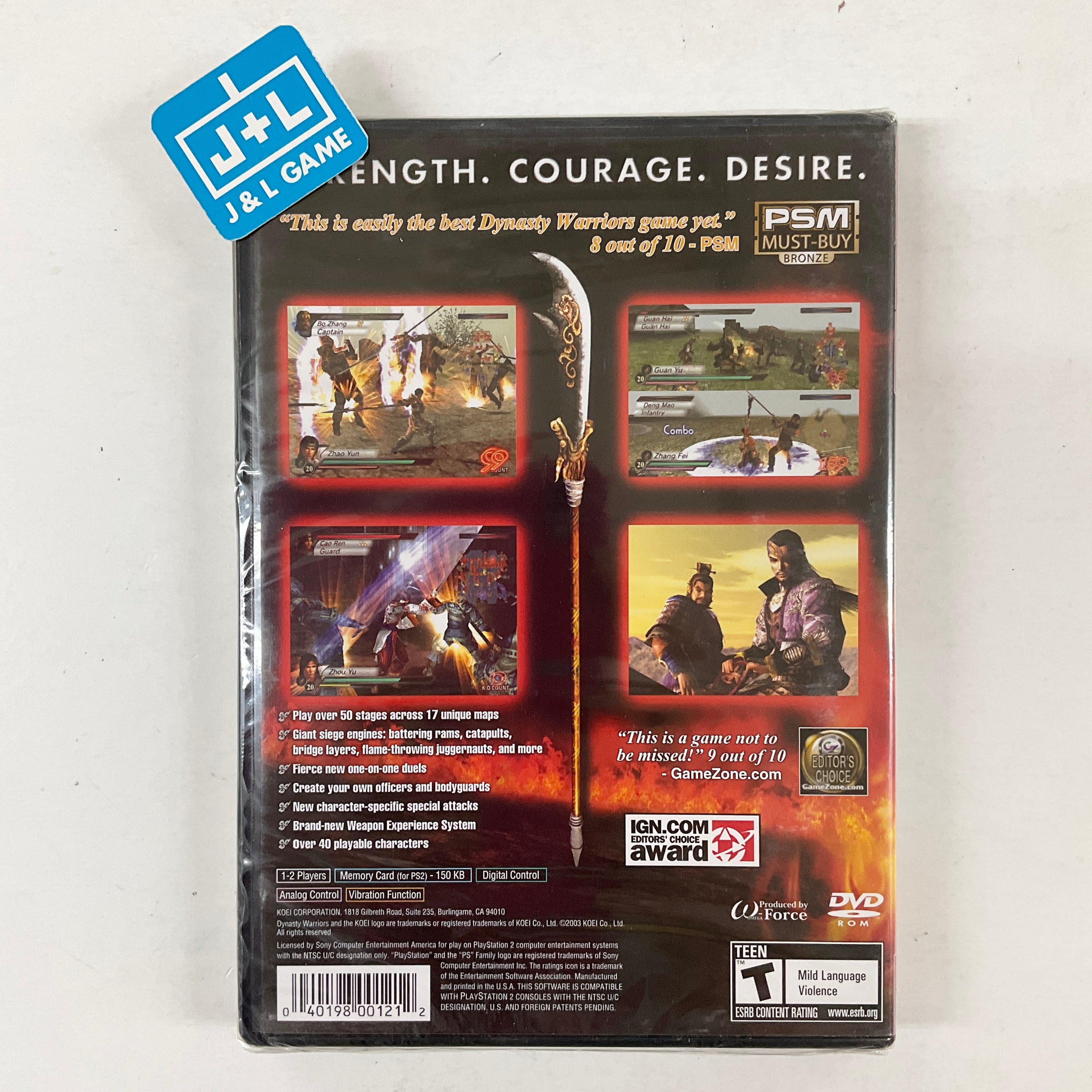 Dynasty Warriors 4 (Greatest Hits) - (PS2) PlayStation 2 Video Games Koei   