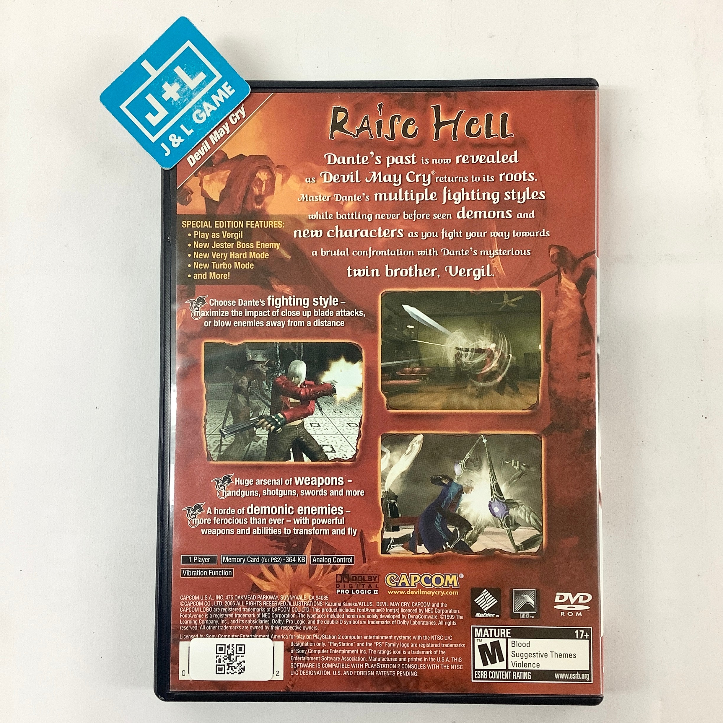 Devil May Cry 3: Dante's Awakening Special Edition (Greatest Hits)  - (PS2) PlayStation 2  [Pre-Owned] Video Games Capcom   