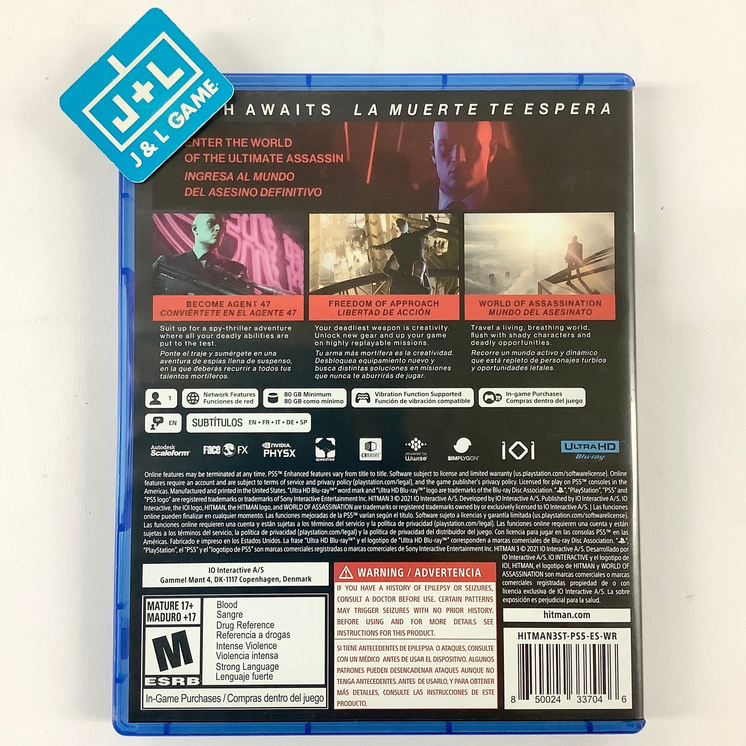 Hitman 3 - (PS5) PlayStation 5 [Pre-Owned] Video Games IO Interactive A/S   