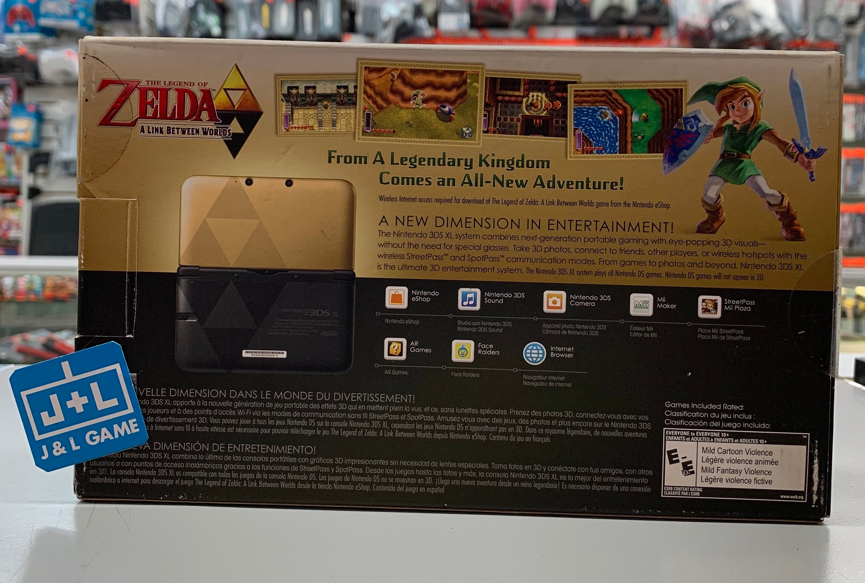 Nintendo 3DS XL Console (The Legend of Zelda: A Link Between Worlds - Gold/Black) - Nintendo 3DS Consoles Nintendo   