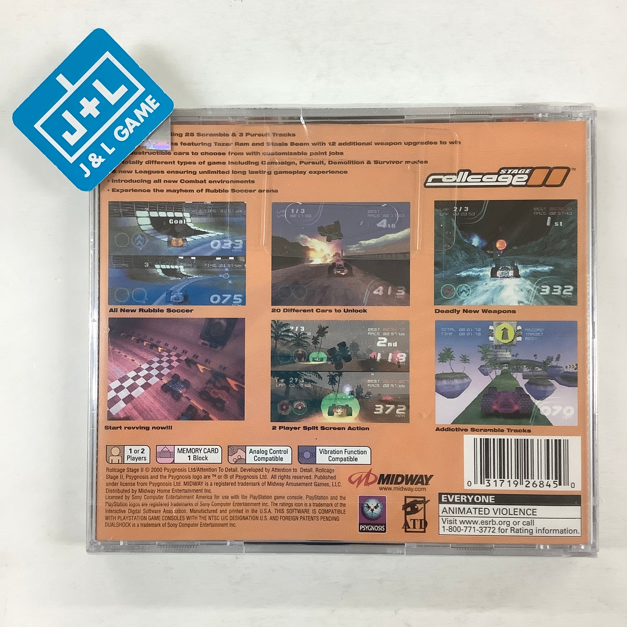 Rollcage Stage II - (PS1) PlayStation 1 Video Games Midway   