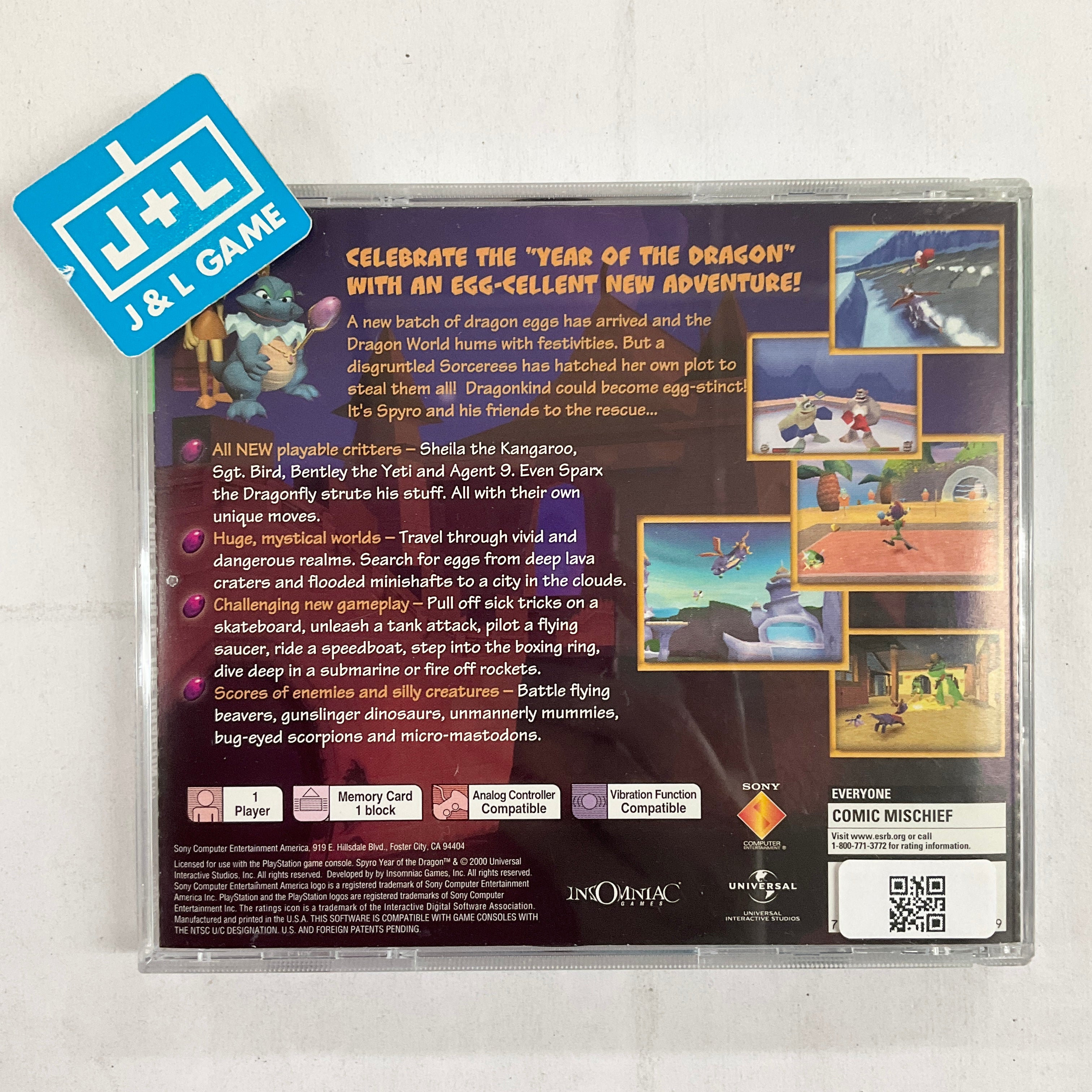 Spyro: Year of the Dragon (Greatest Hits) - (PS1) PlayStation 1 [Pre-Owned] Video Games SCEA   