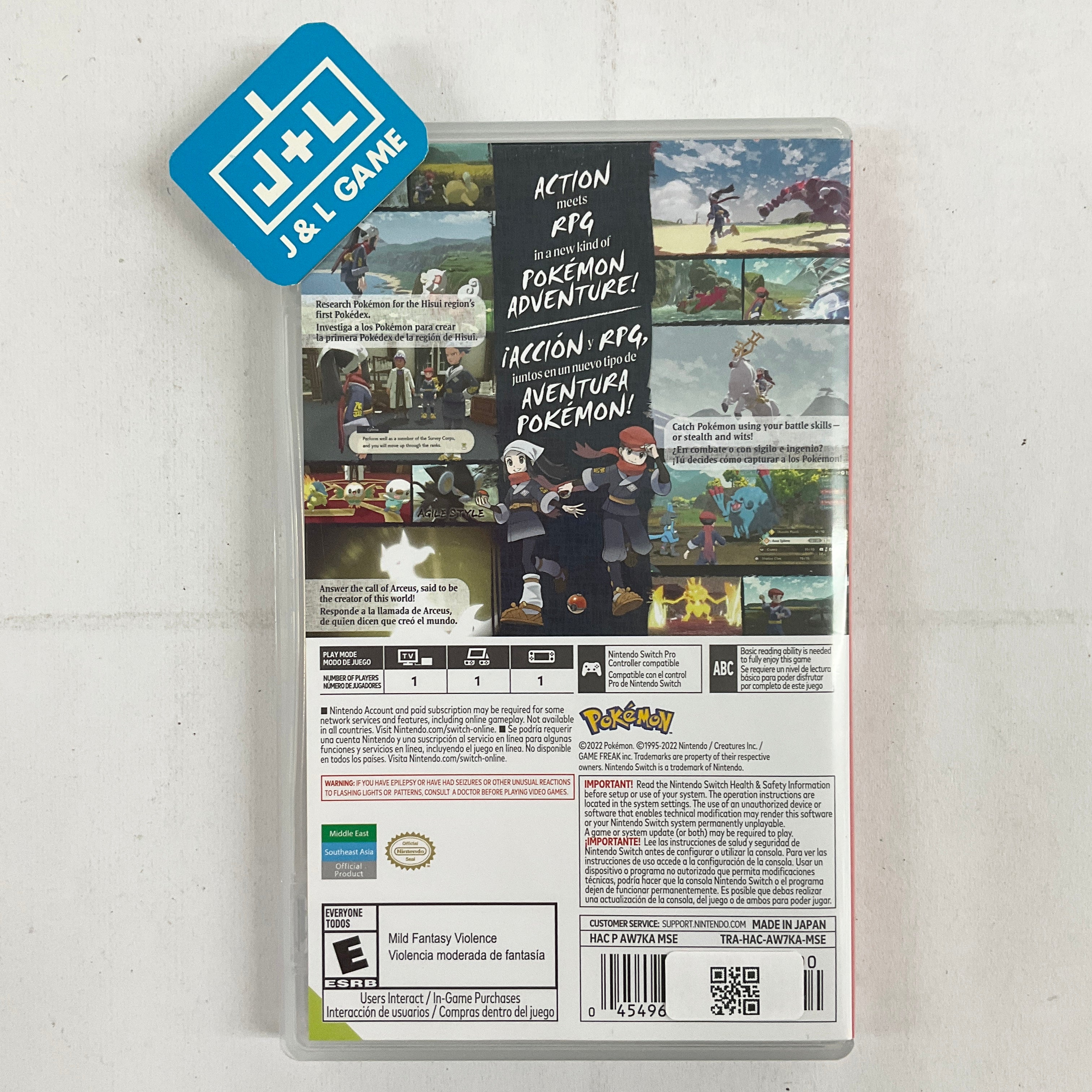 Pokemon Legends: Arceus  - (NSW) Nintendo Switch (World Edition) [Pre-Owned] Video Games Nintendo   