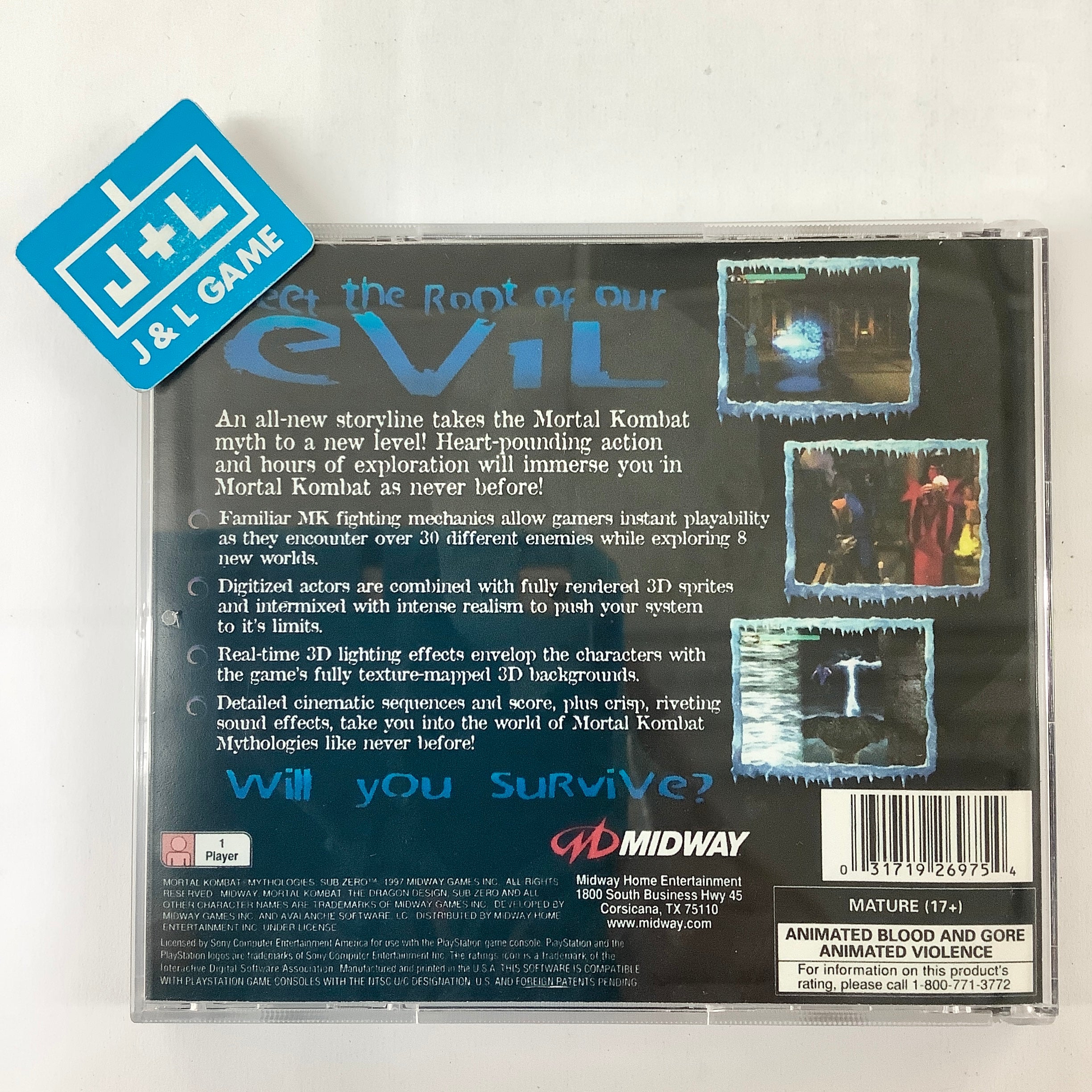 Mortal Kombat Mythologies: Sub-Zero - (PS1) PlayStation 1 Mortal Kombat Mythologies: Sub-Zero - (PS1) PlayStation 1