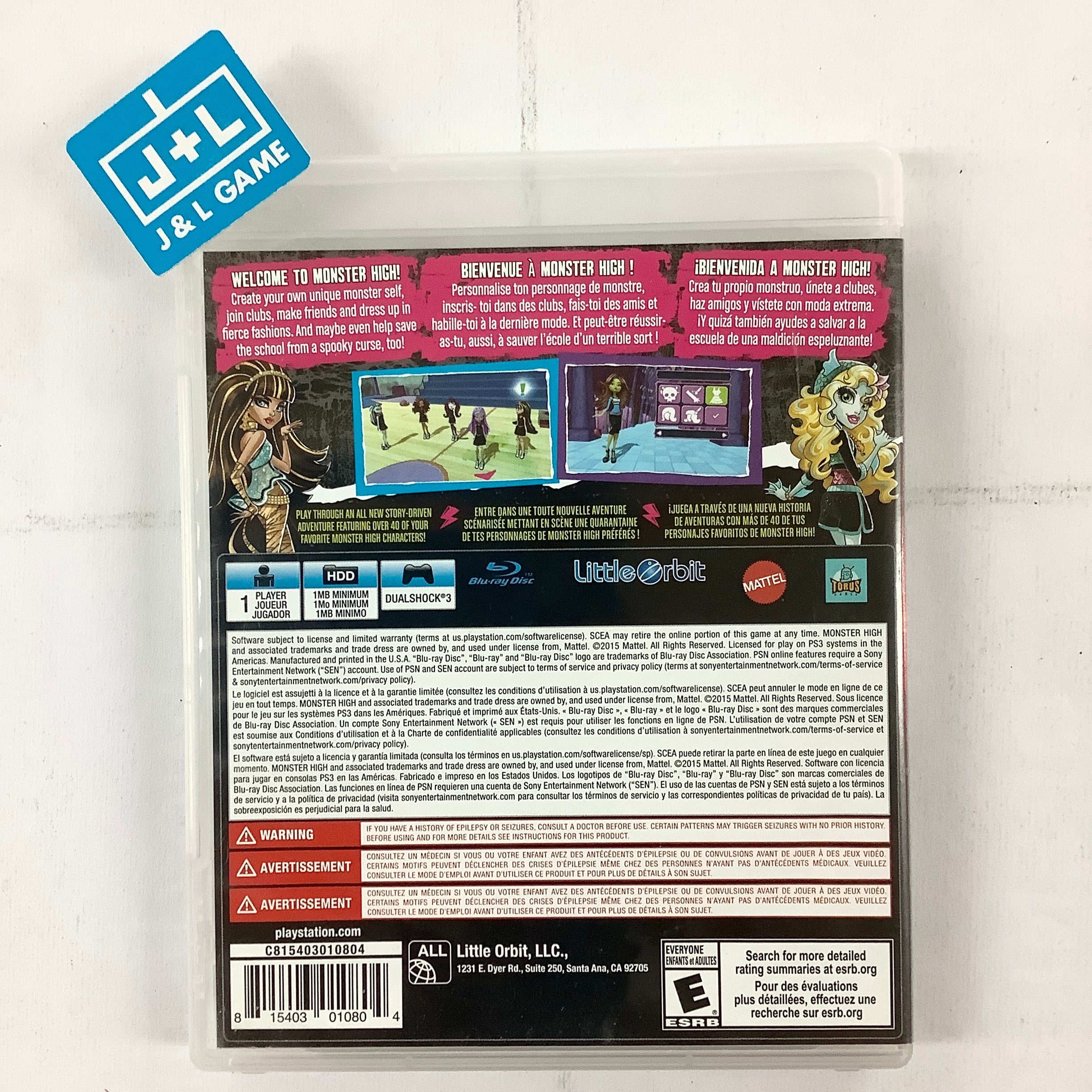 Monster High: New Ghoul in School - (PS3) PlayStation 3 (Pre-Owned) Video Games Little Orbit   