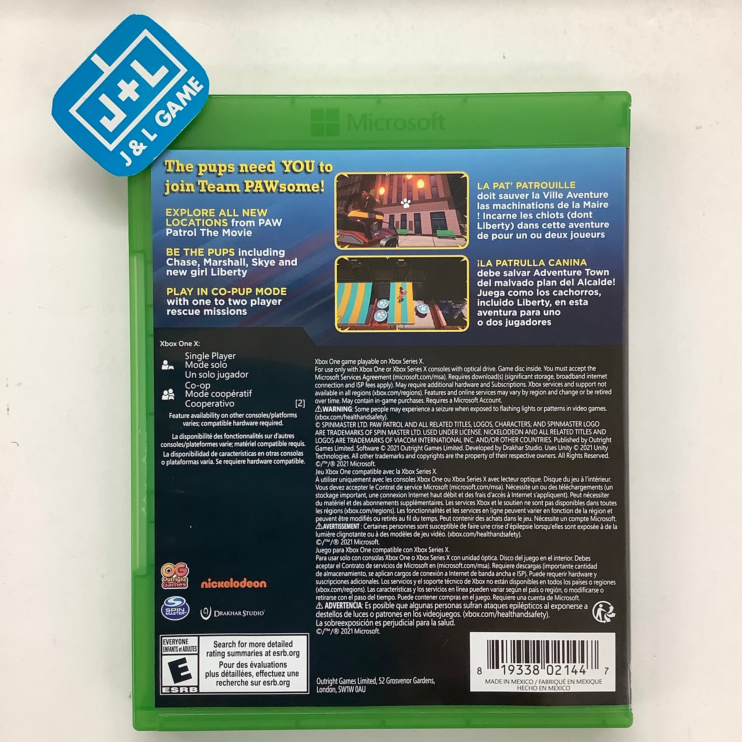 PAW Patrol The Movie: Adventure City Calls - (XSX) Xbox Series X [Pre-Owned] Video Games Outright Games   