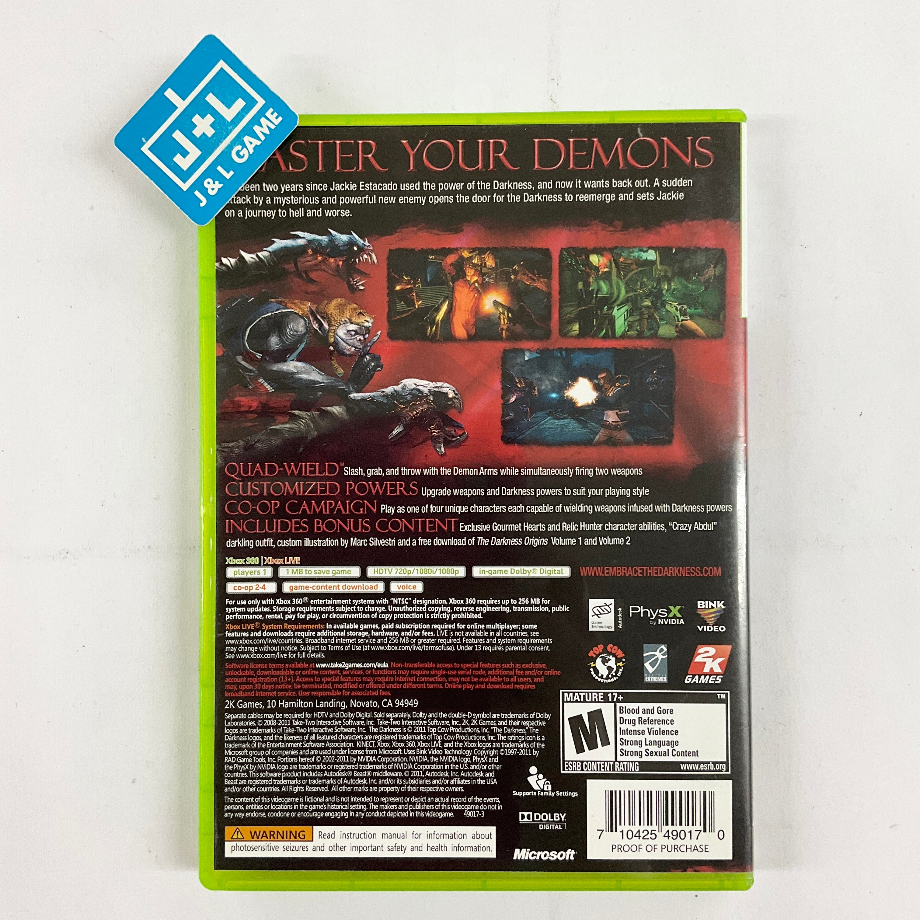 The Darkness II (Limited Edition) - Xbox 360 [Pre-Owned] Video Games 2K Games