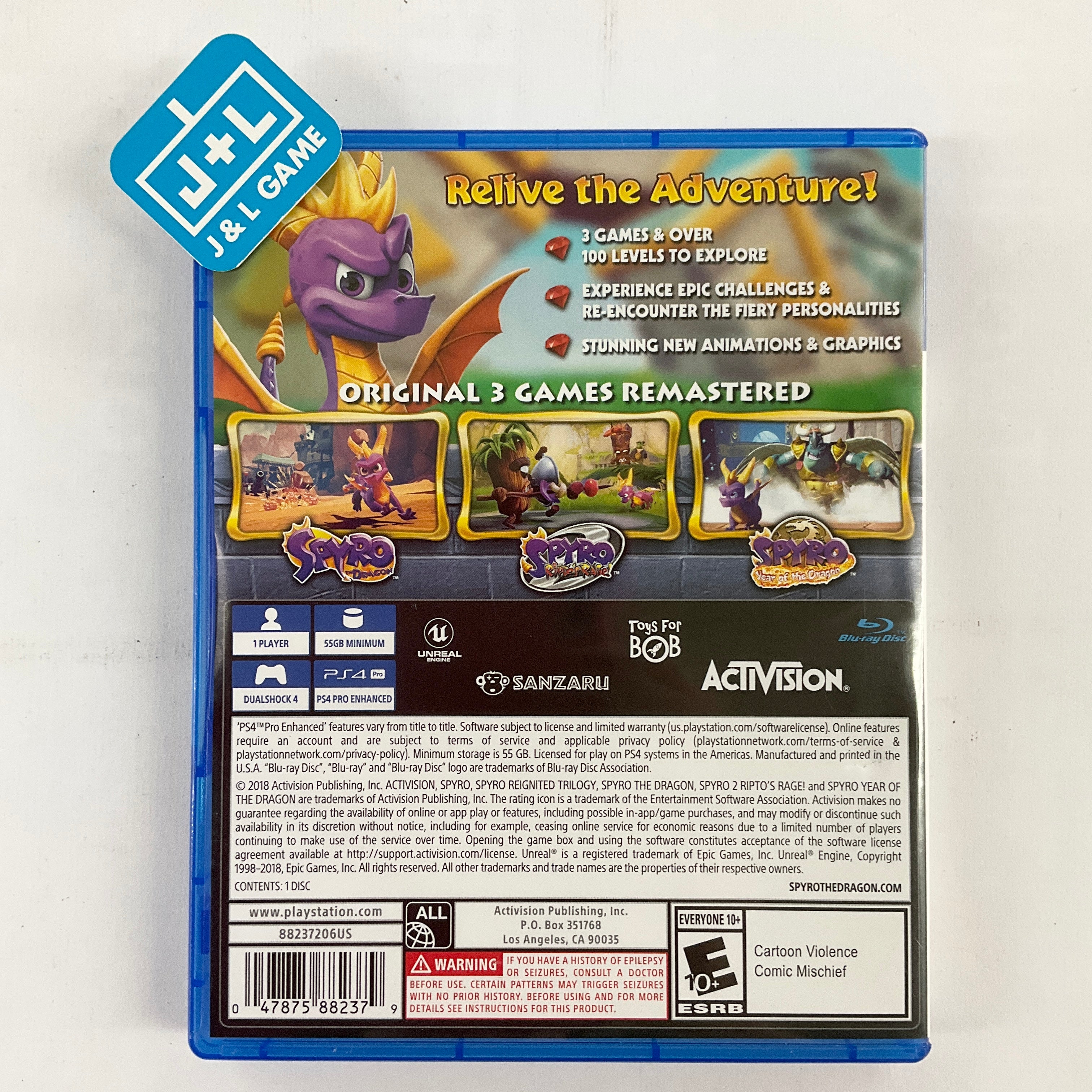 Spyro Reignited Trilogy - (PS4) PlayStation 4 [Pre-Owned] Video Games ACTIVISION   