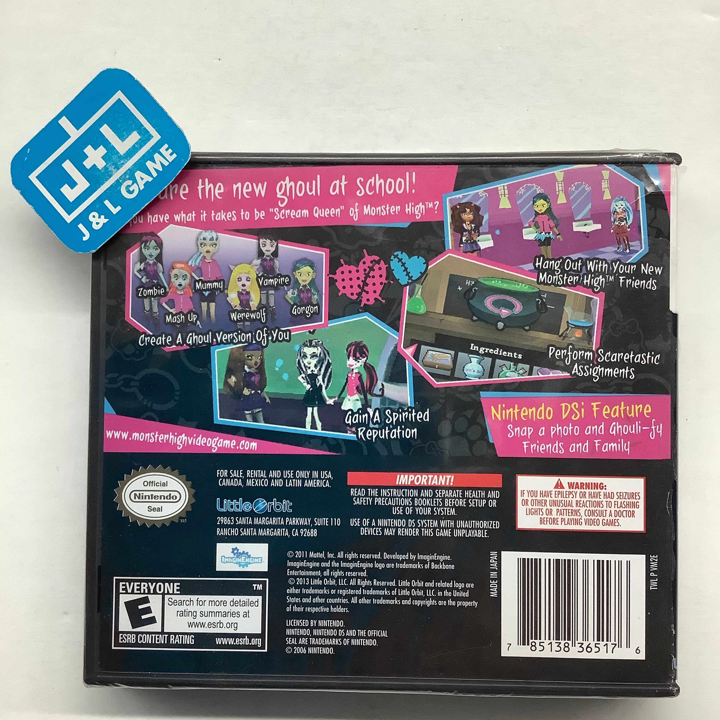 Monster High: Ghoul Spirit - (NDS) Nintendo DS Video Games THQ   