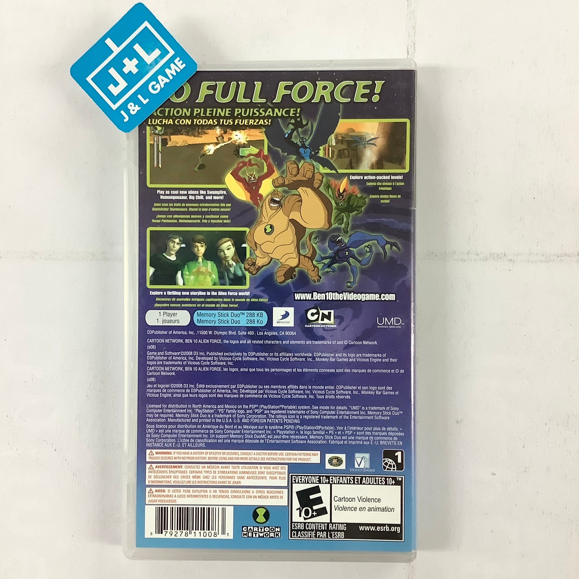 Ben 10 Alien Force - Sony PSP [Pre-Owned] Video Games D3Publisher   