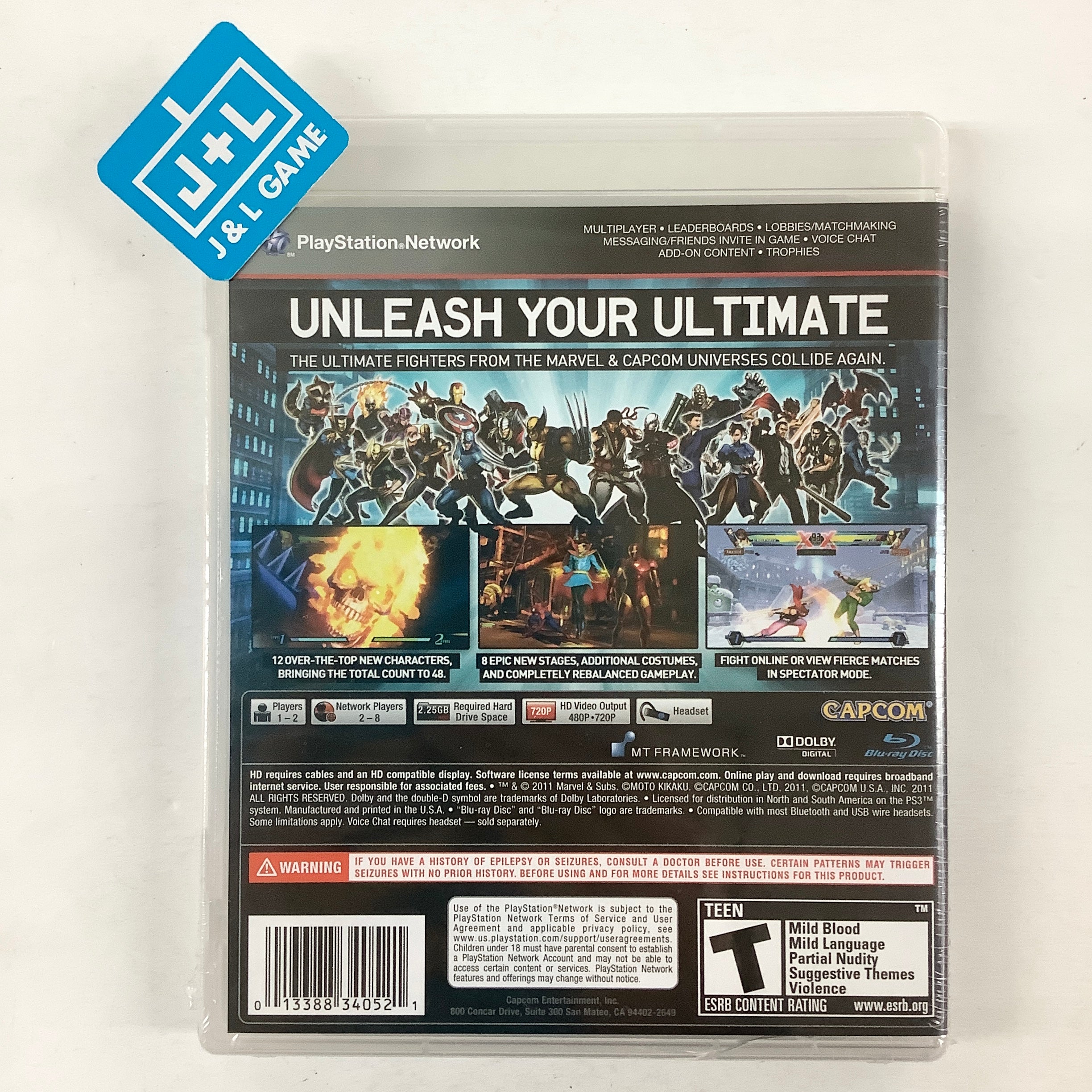Ultimate Marvel vs. Capcom 3 - (PS3) PlayStation 3 Video Games Capcom   