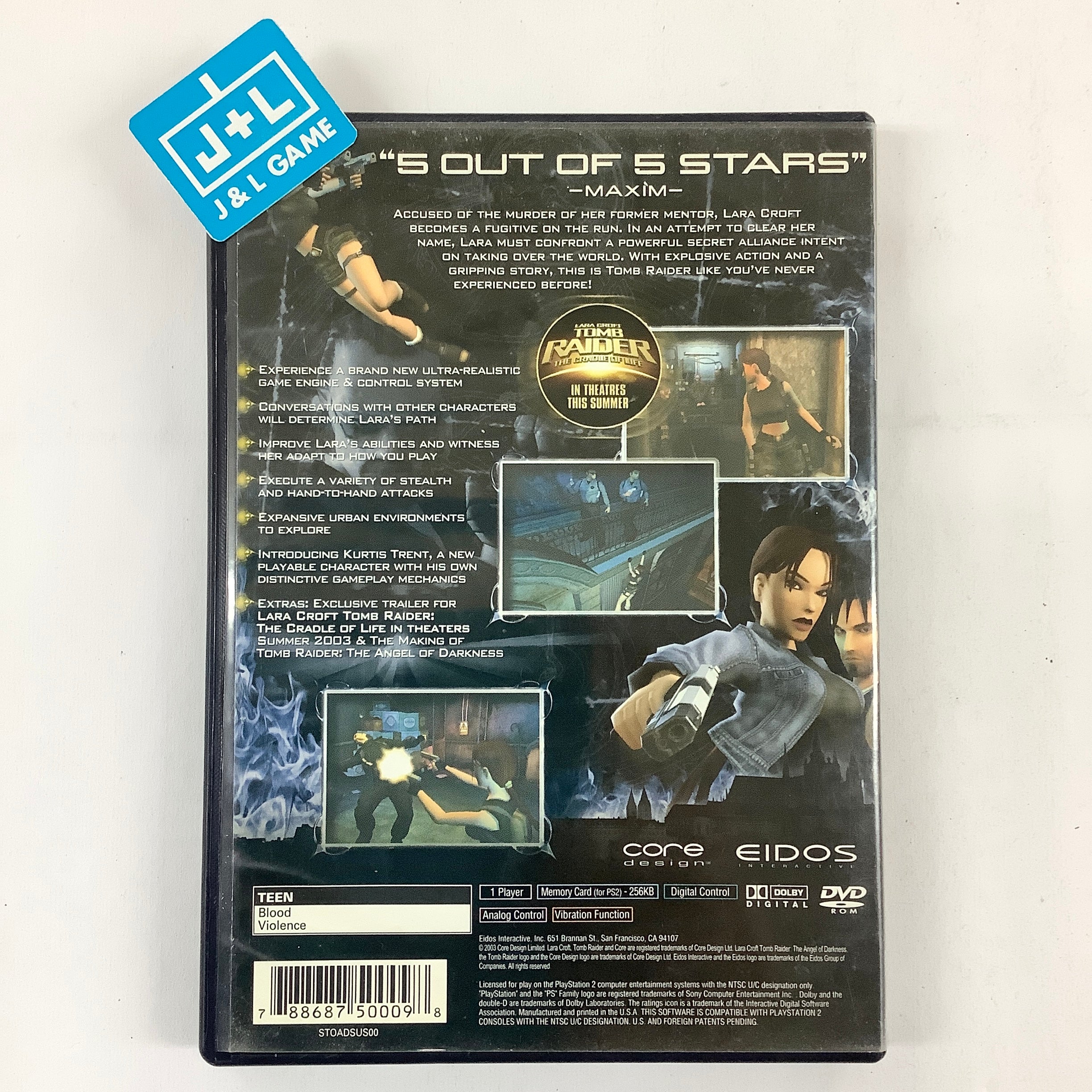 Tomb Raider: The Angel of Darkness - (PS2) PlayStation 2 [Pre-Owned] Video Games Eidos Interactive   