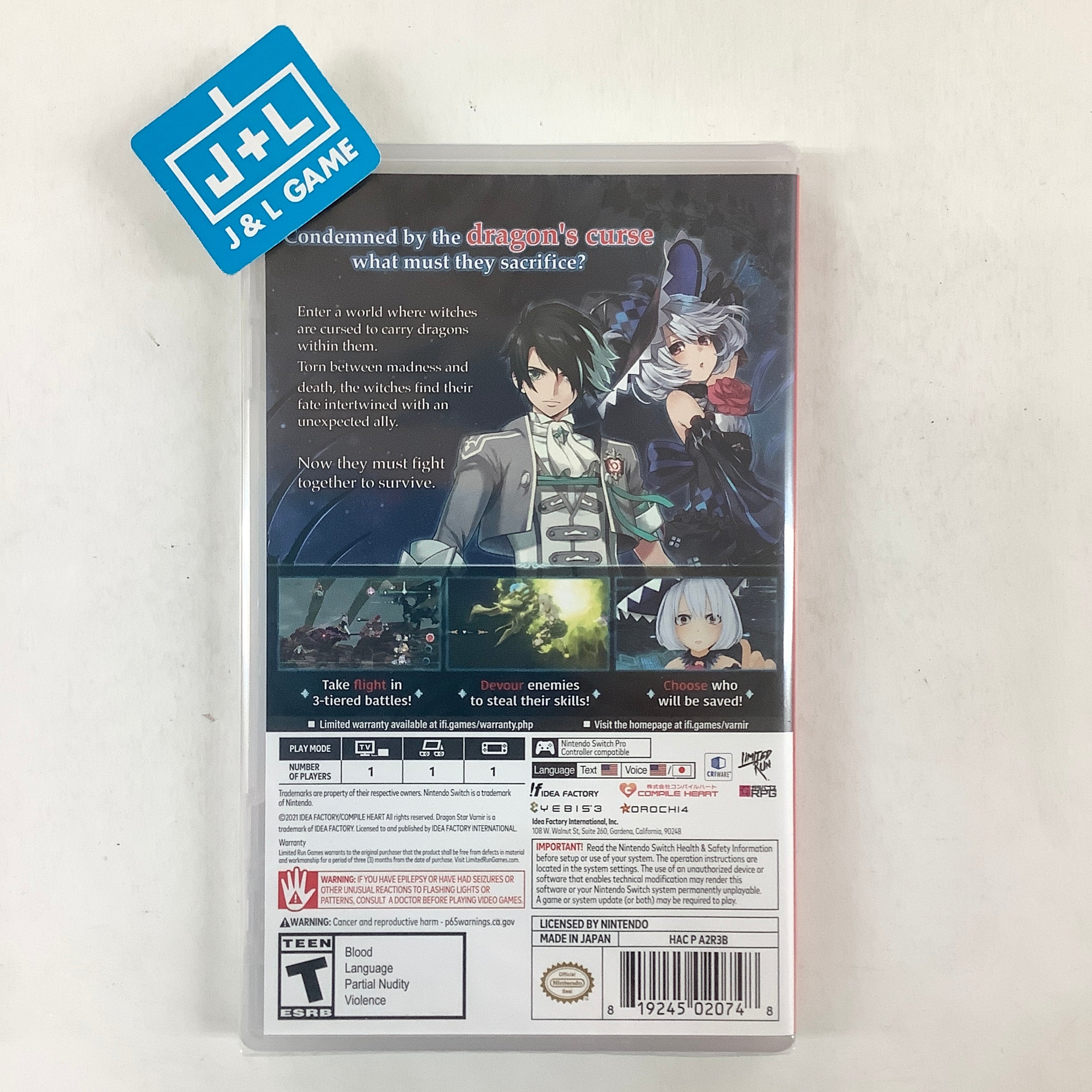 Dragon Star Varnir - (NSW) Nintendo Switch Video Games Idea Factory   