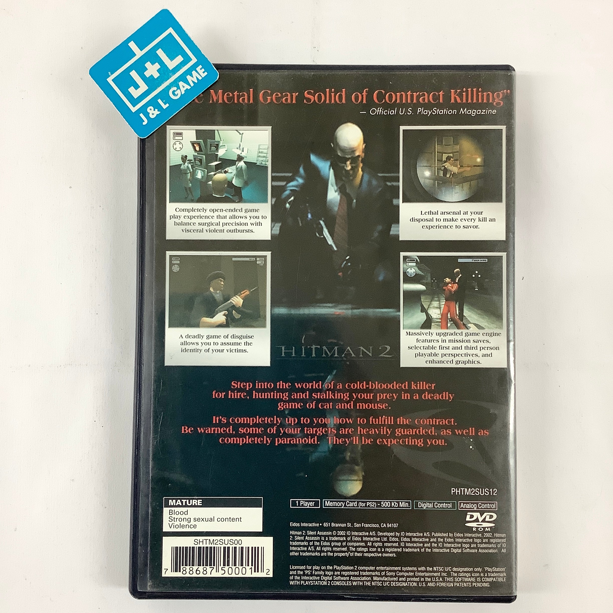 Hitman 2: Silent Assassin - (PS2) PlayStation 2 [Pre-Owned] Video Games Eidos Interactive   