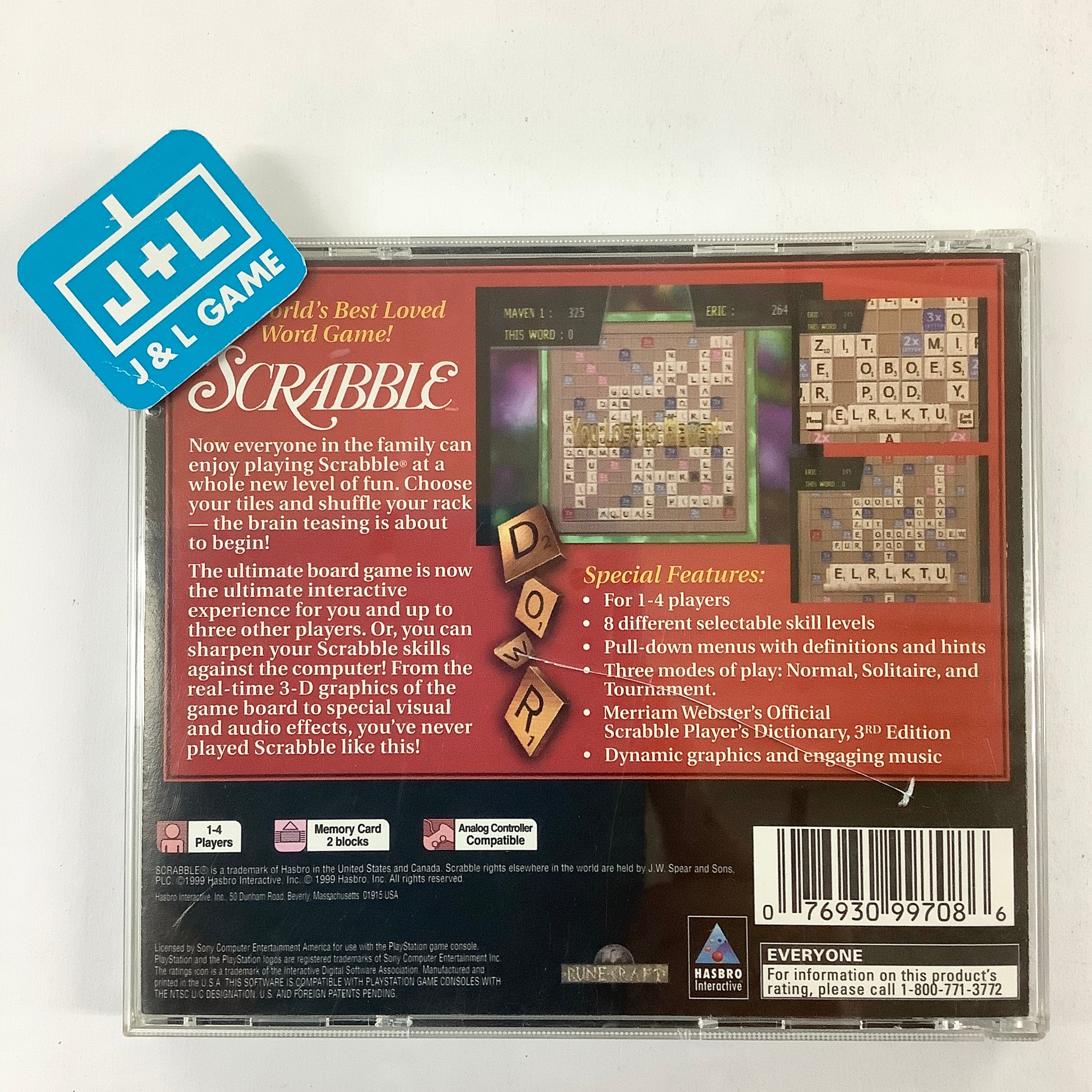 Scrabble - (PS1) PlayStation 1 [Pre-Owned] Video Games Hasbro Interactive   