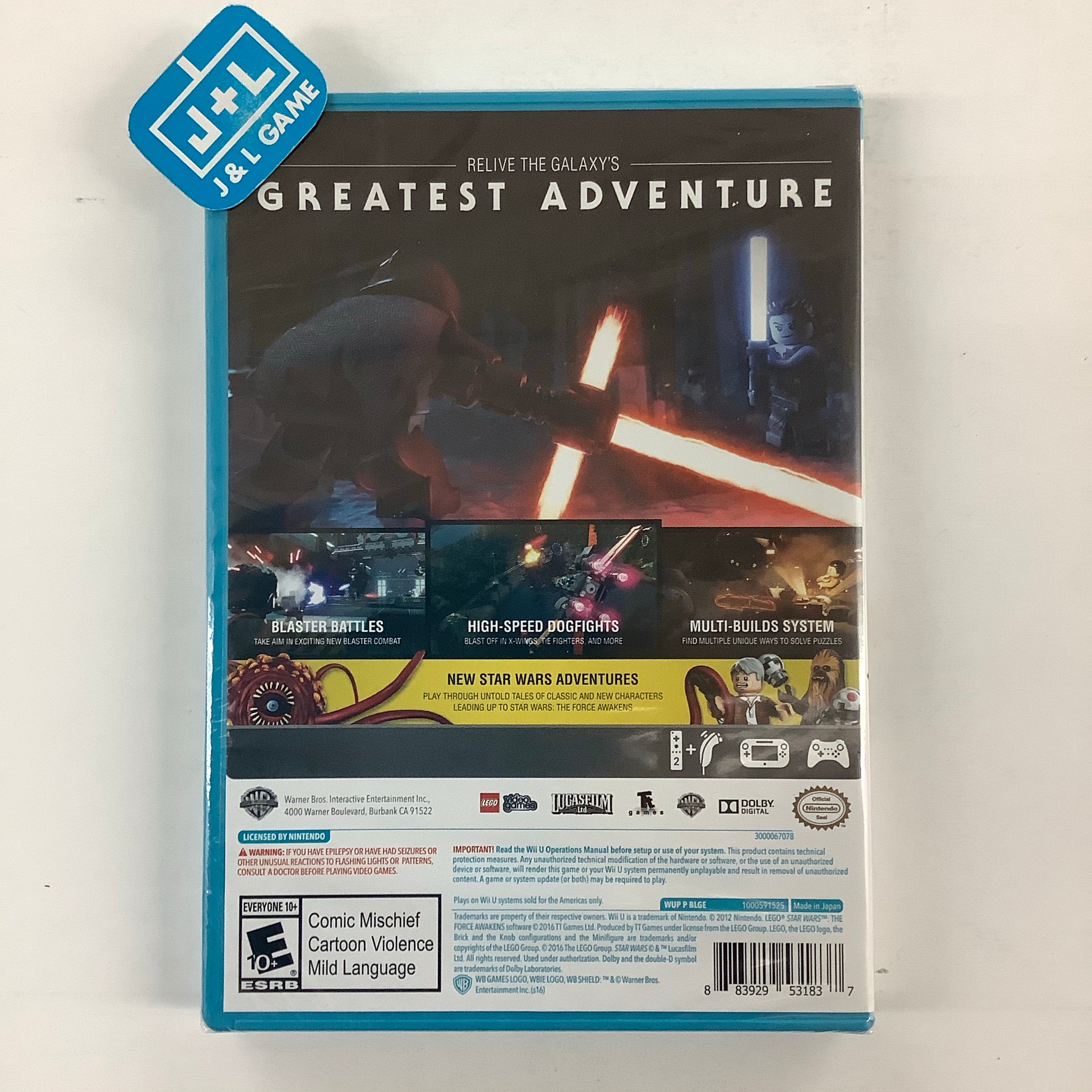 LEGO Star Wars: The Force Awakens Nintendo Wii U J&L Game