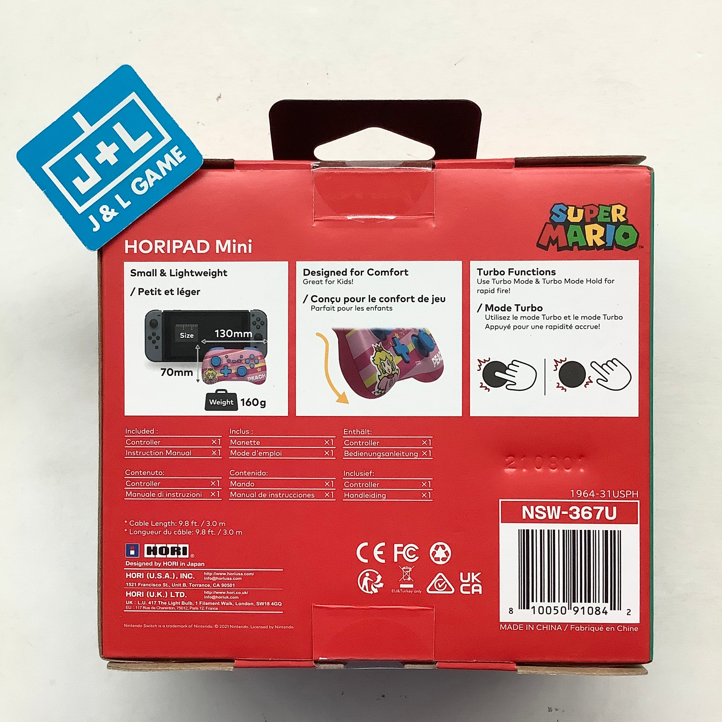 HORI Nintendo Switch HORIPAD Mini (Peach) - (NSW) Nintendo Switch Accessories HORI   
