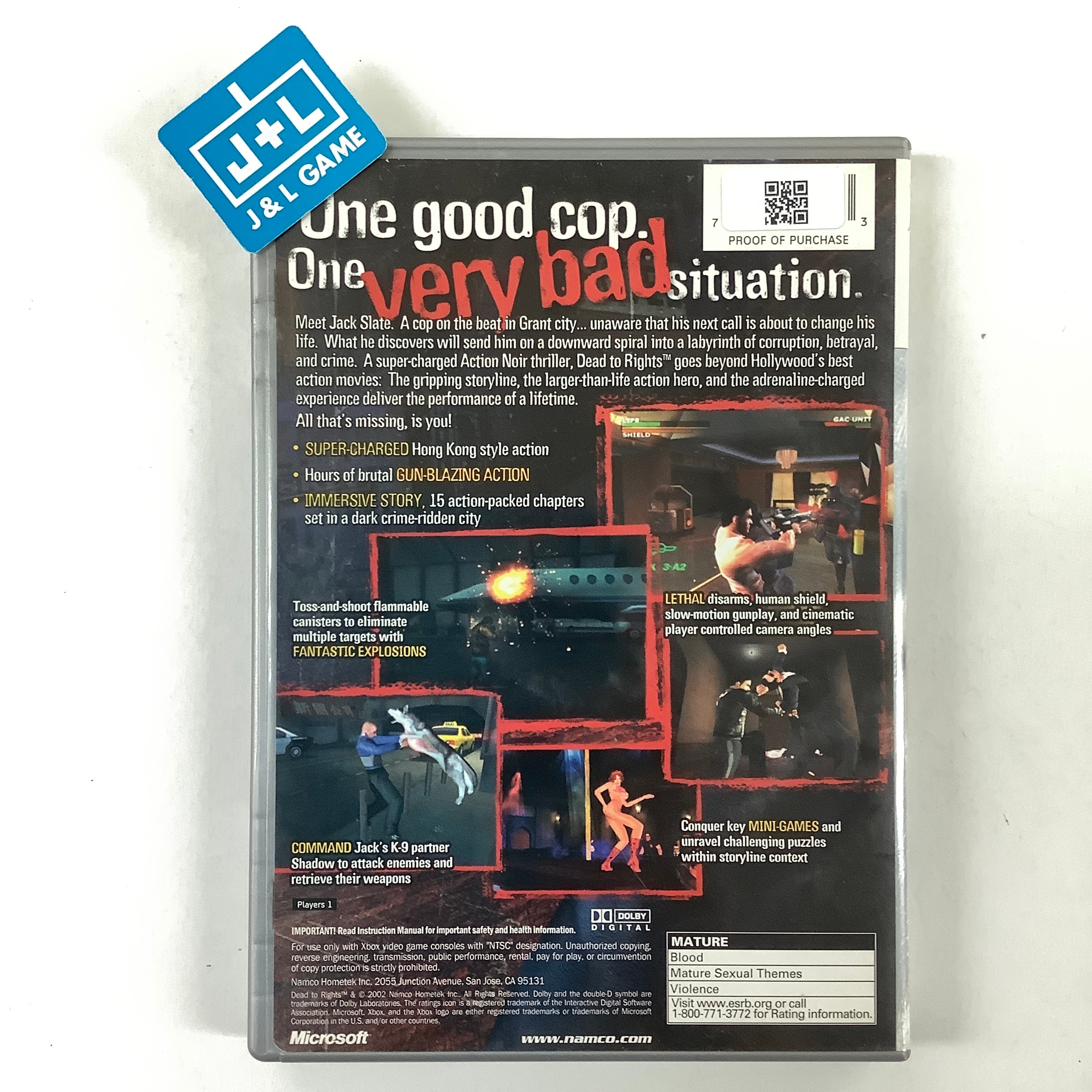 Dead to Rights (Platinum Hits) - (XB) Xbox [Pre-Owned] Video Games Namco   