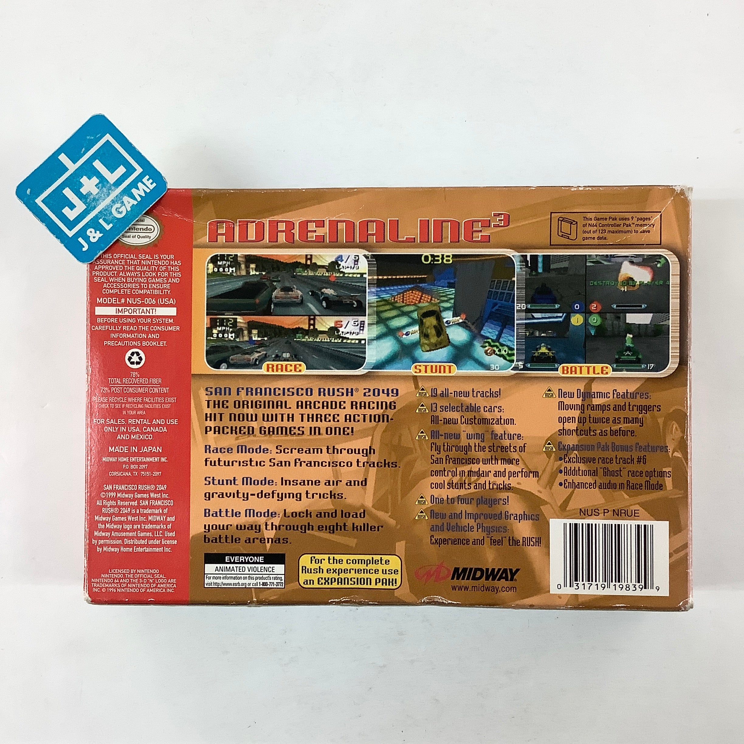San Francisco Rush 2049 - (N64) Nintendo 64 [Pre-Owned] | J&L Game