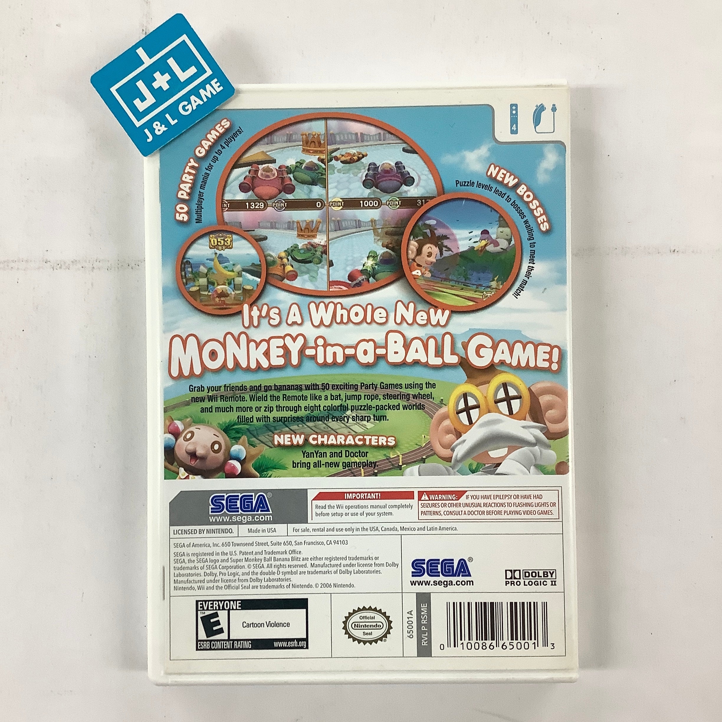 Super Monkey Ball: Banana Blitz - Nintendo Wii [Pre-Owned] Video Games Sega   