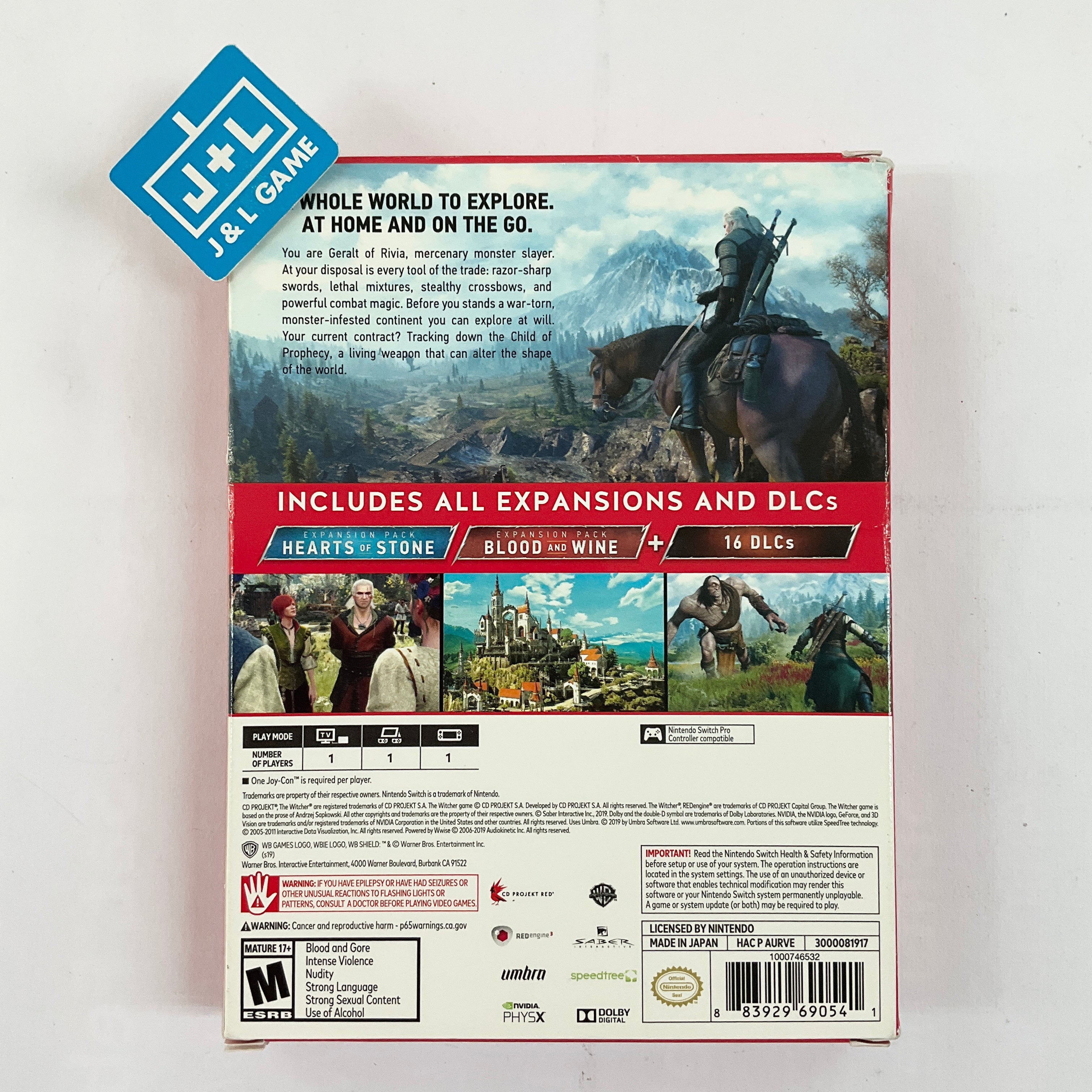 The Witcher 3: Wild Hunt Complete Edition - (NSW) Nintendo Switch [Pre-Owned] Video Games CD Projekt Red   