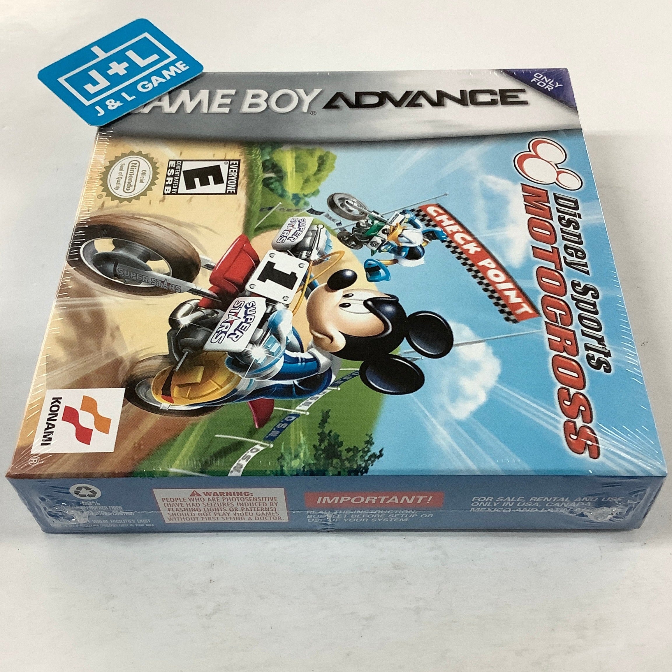 Disney Sports: Motocross - (GBA) Game Boy Advance Video Games Konami   